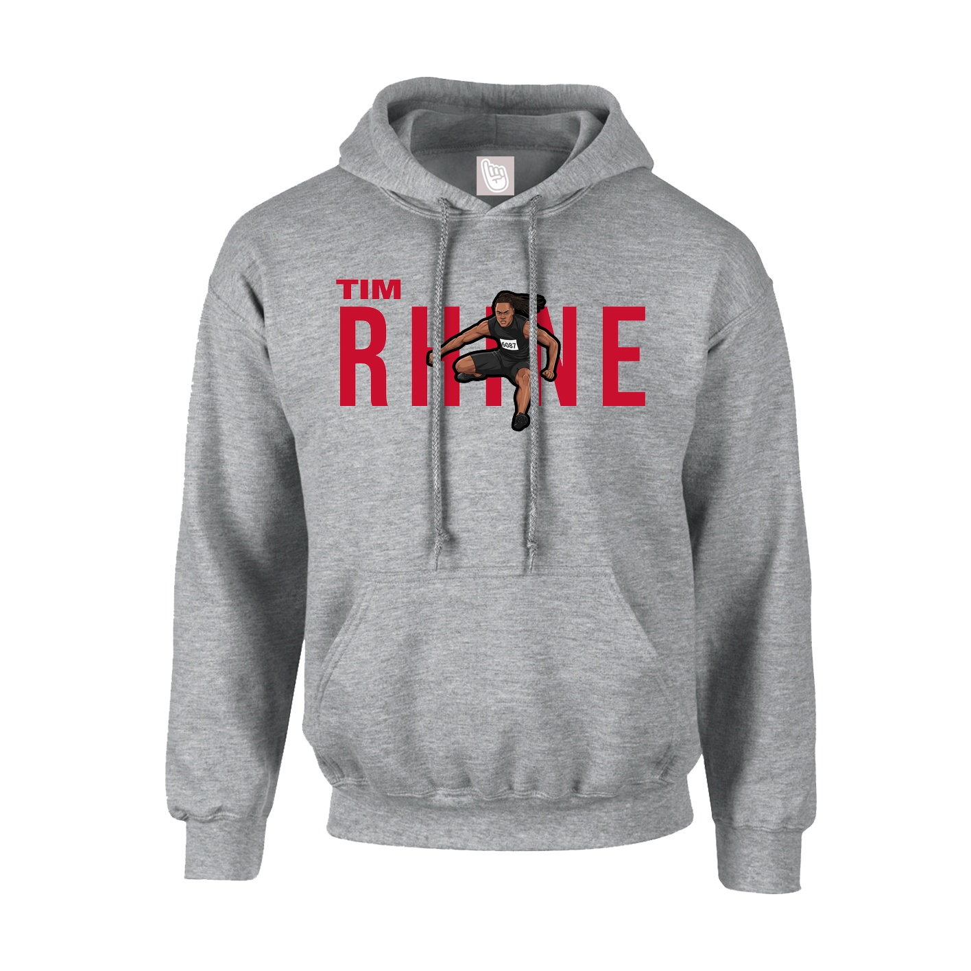 Youth Hoodie — Player Name in Grey