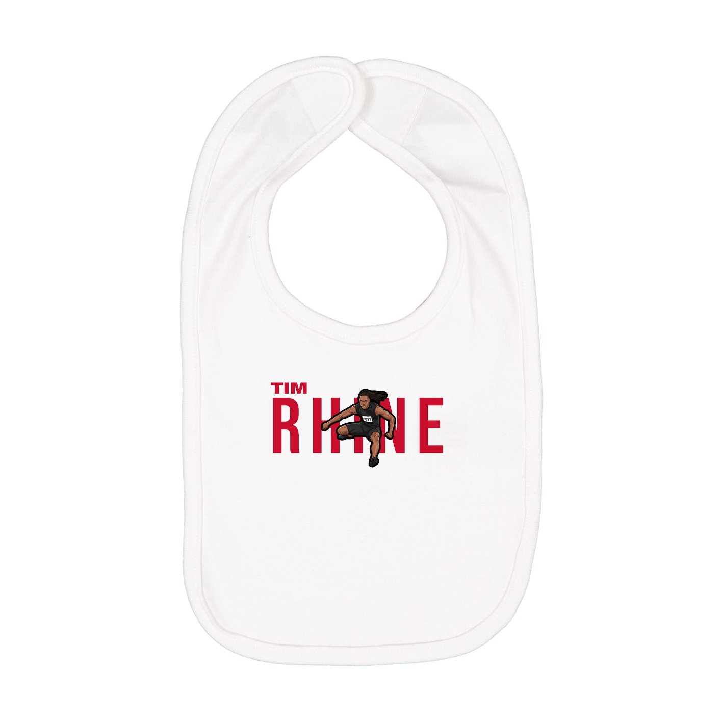 Infant Bib — Player Name in White