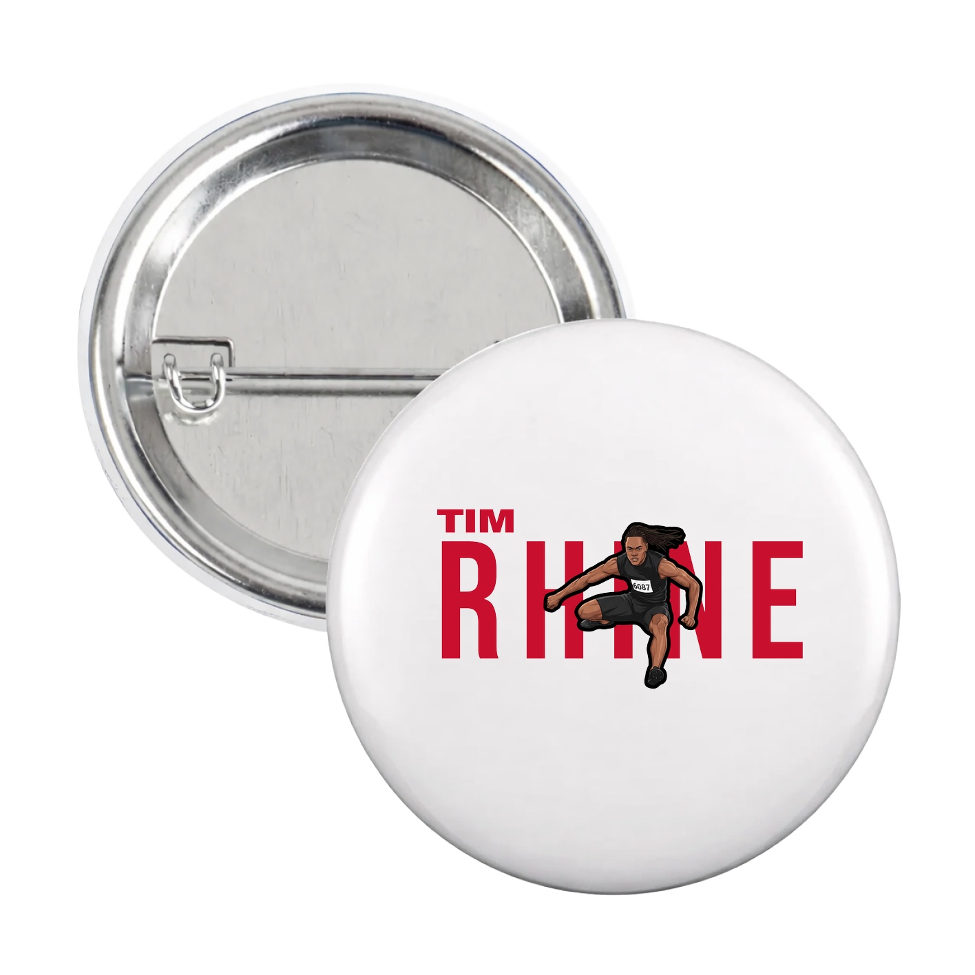 Game Day Button — Player Name in White