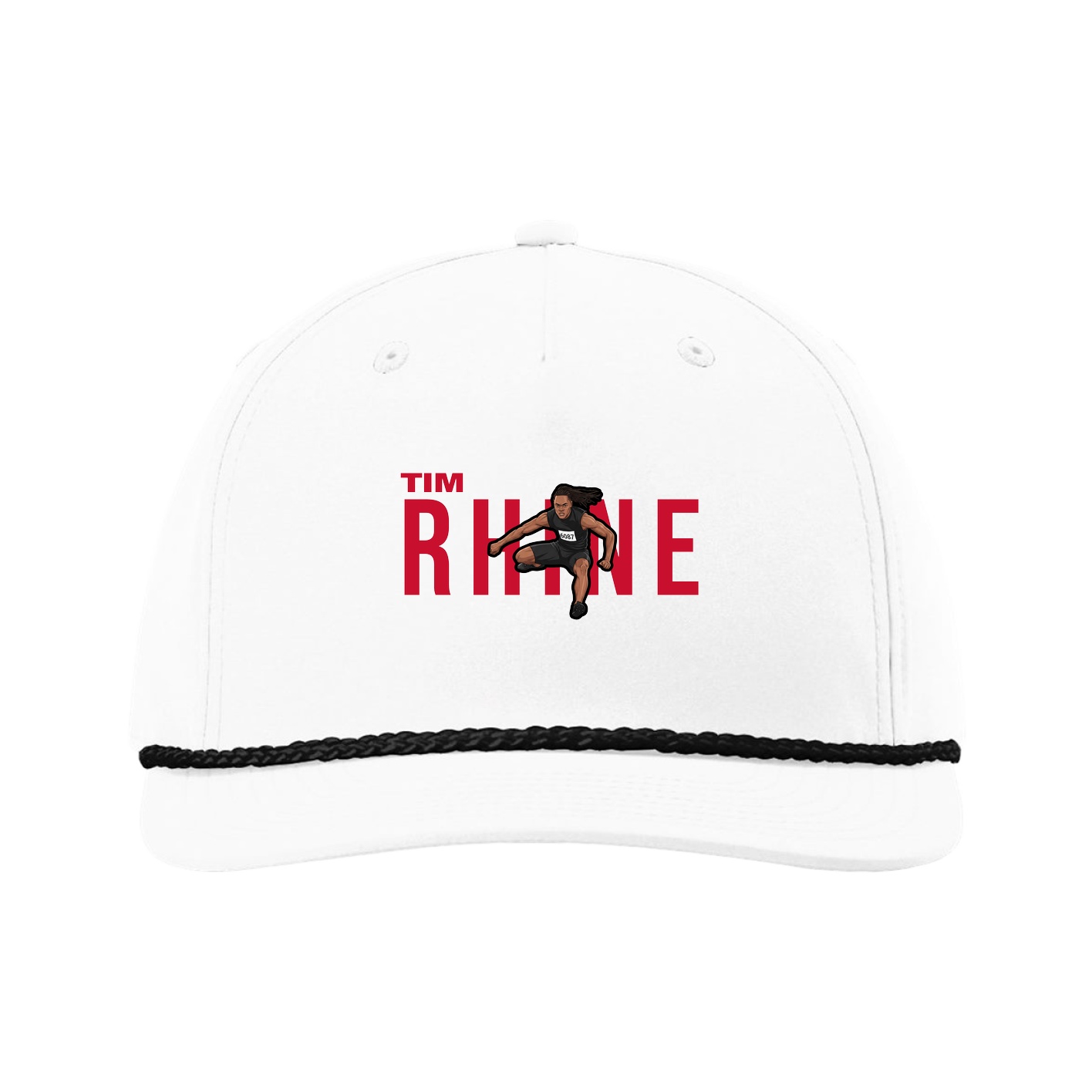 Five-Panel Classic Rope Cap — Player Name in White