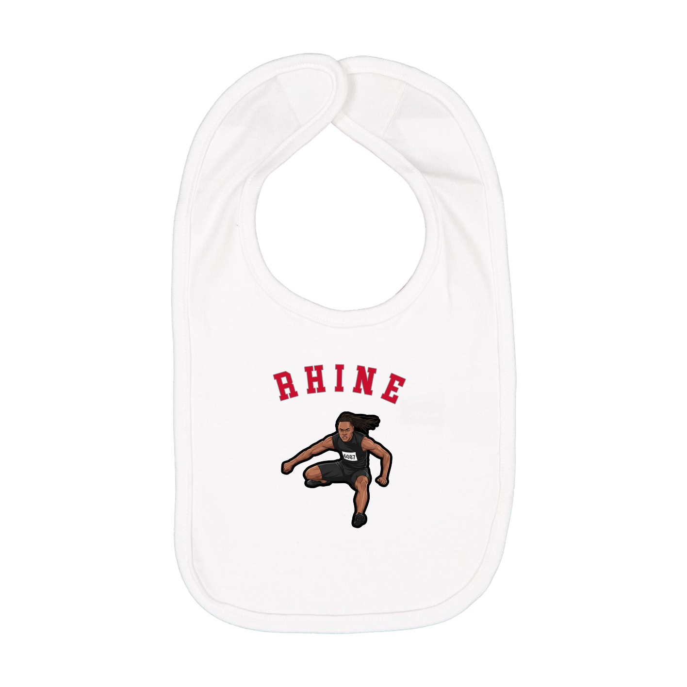 Infant Bib — Shirsey Arch in White