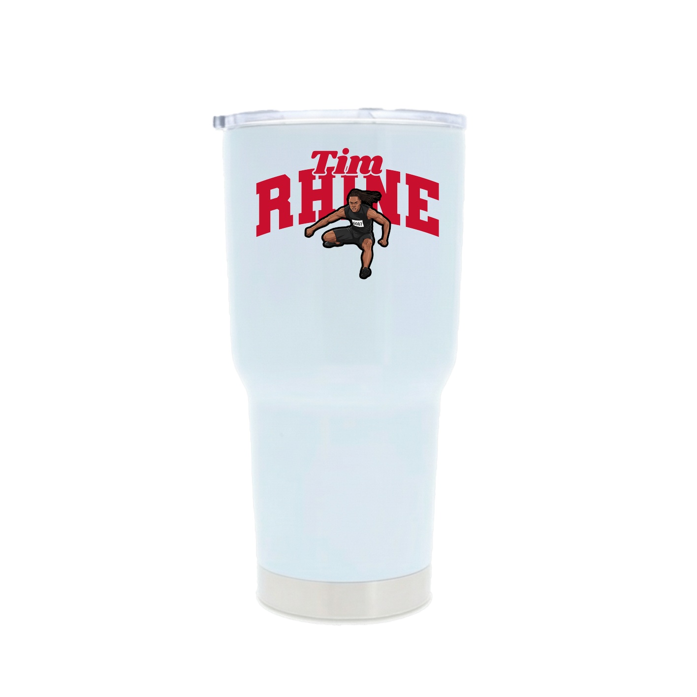 30oz Stainless Steel Tumbler — Signature Arch in White