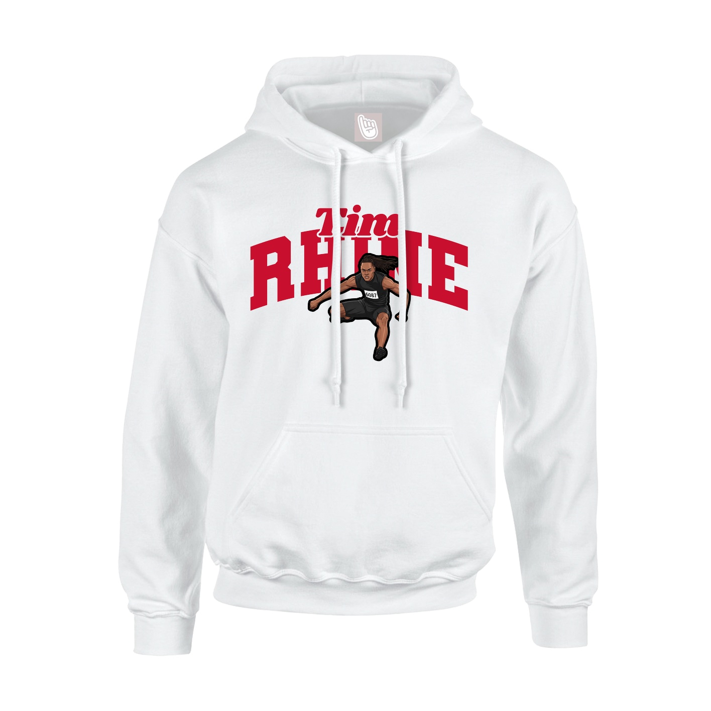 Hoodie — Signature Arch in White