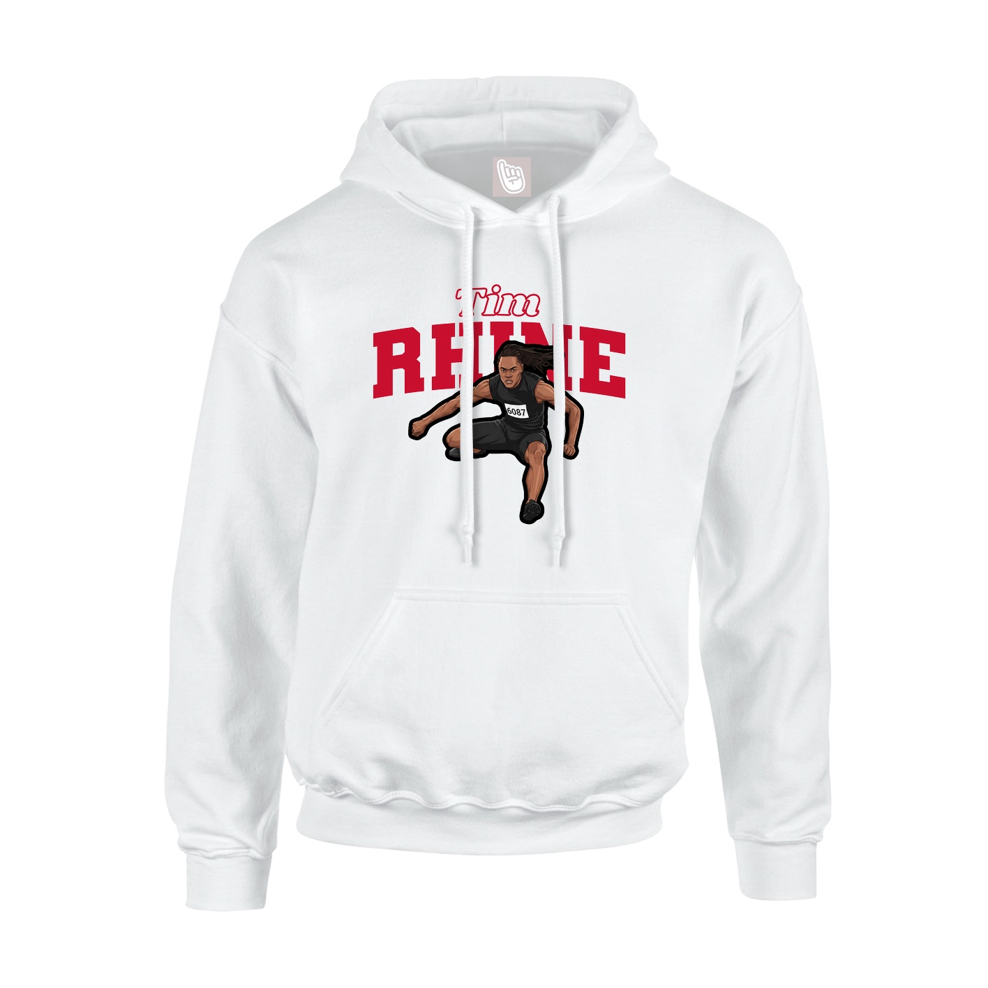 Hoodie — Name Arch in White