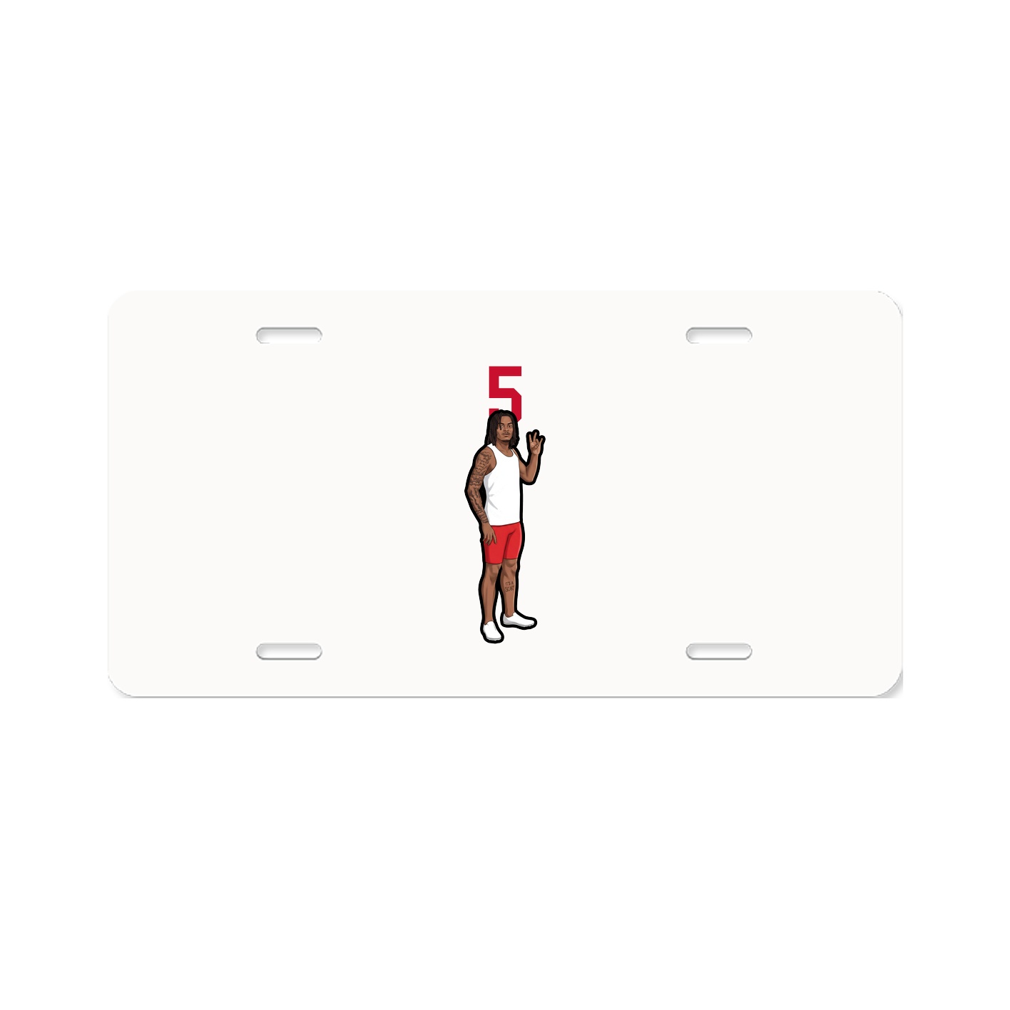 License Plate — Number Top in Classic