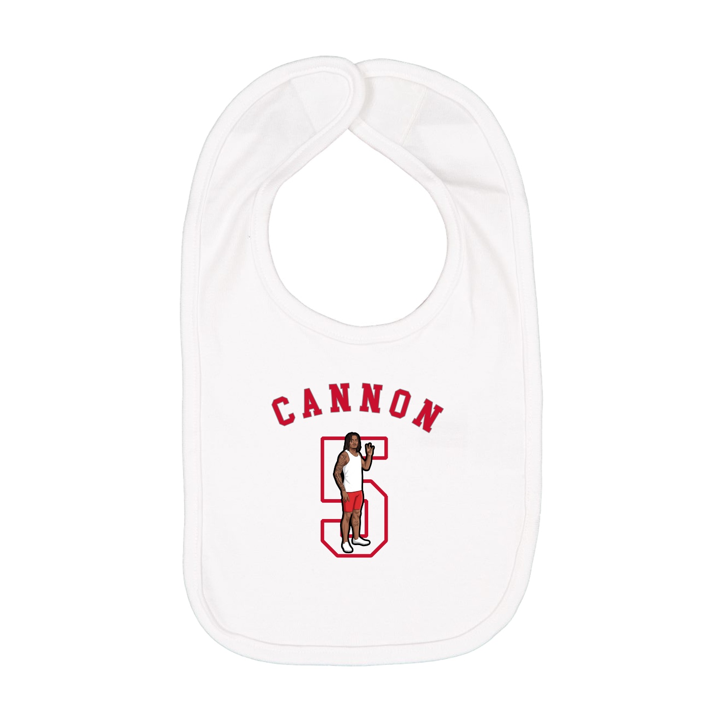 Infant Bib — Shirsey Arch in White