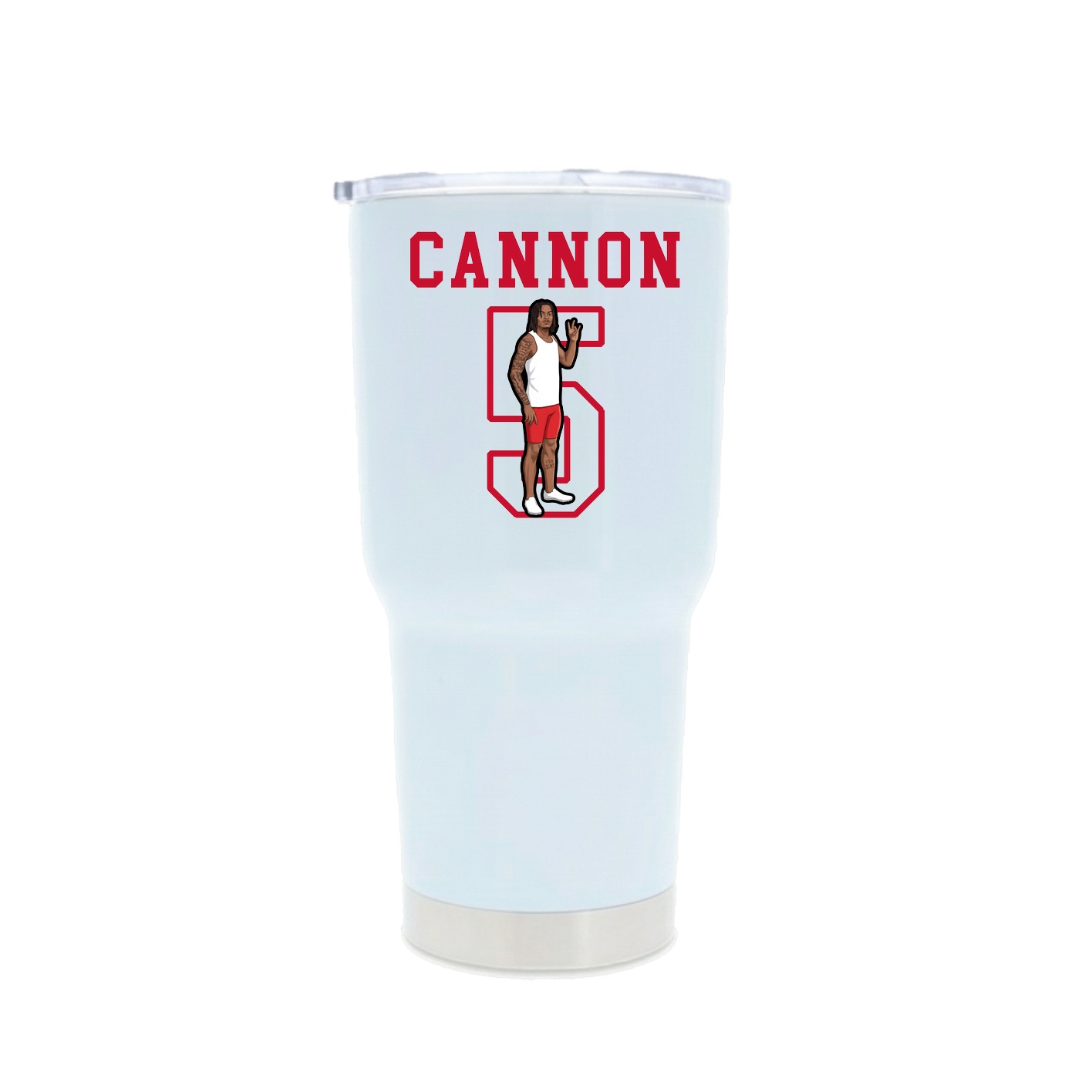 30oz Stainless Steel Tumbler — Shirsey in White