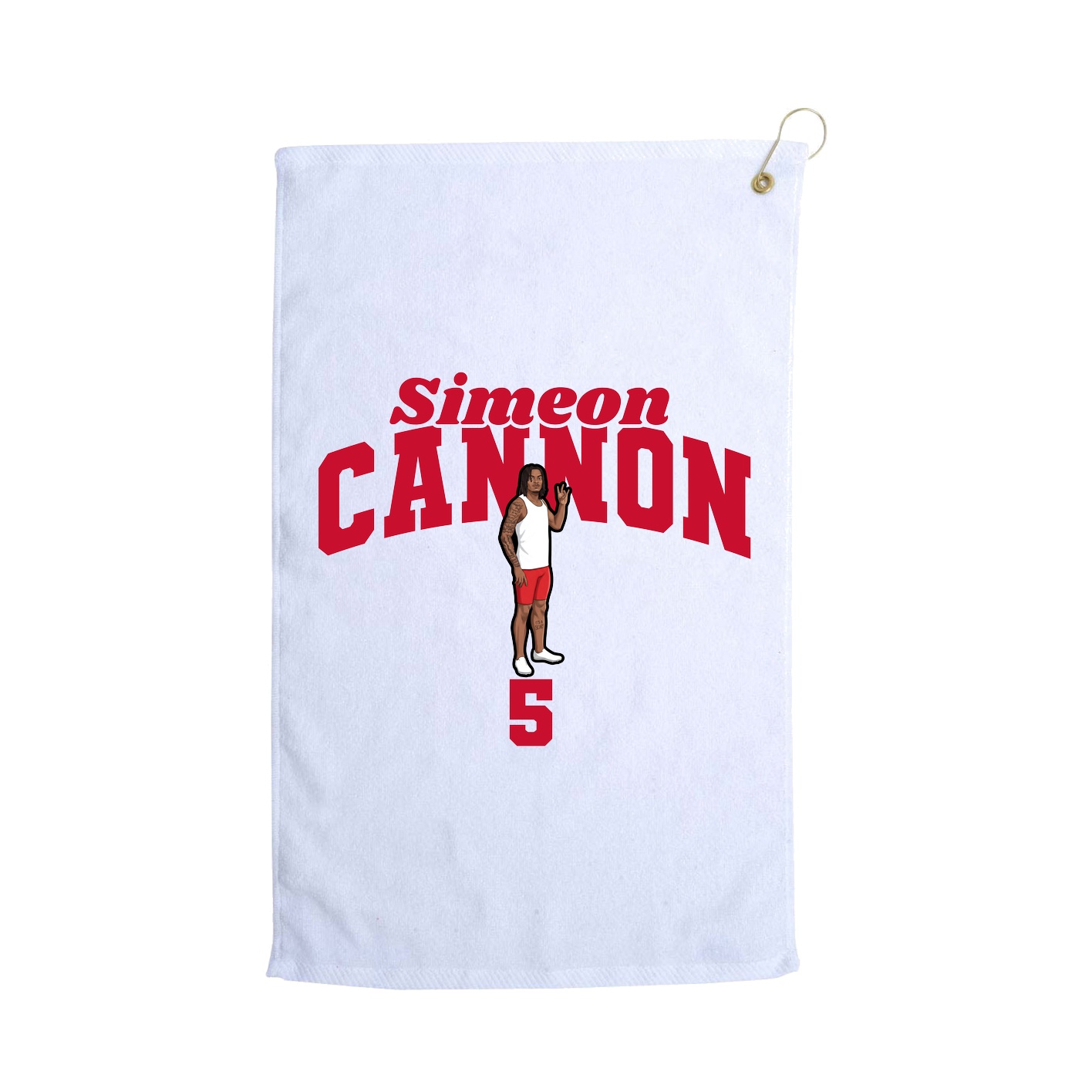 Golf Towel — Signature Arch in White