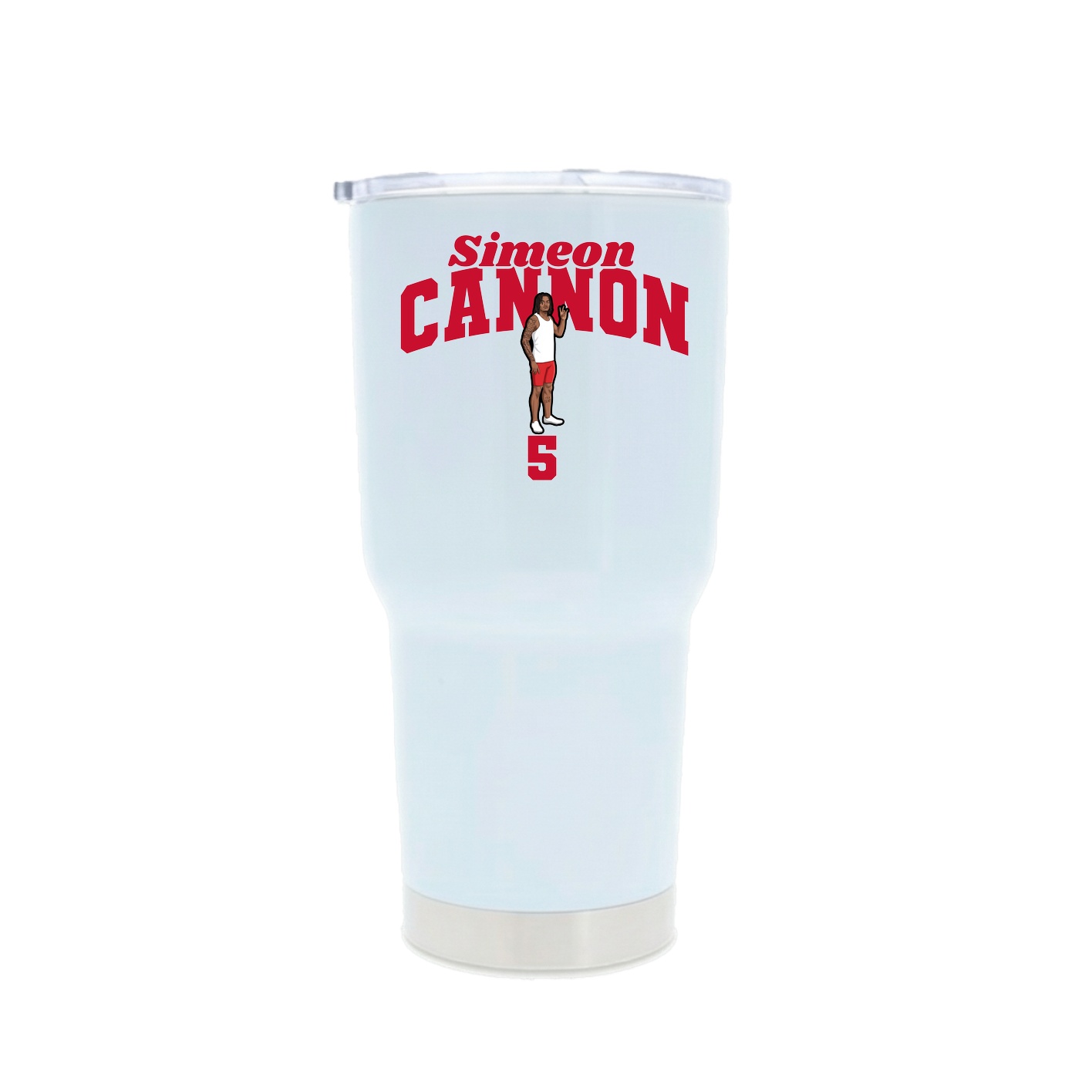 30oz Stainless Steel Tumbler — Signature Arch in White