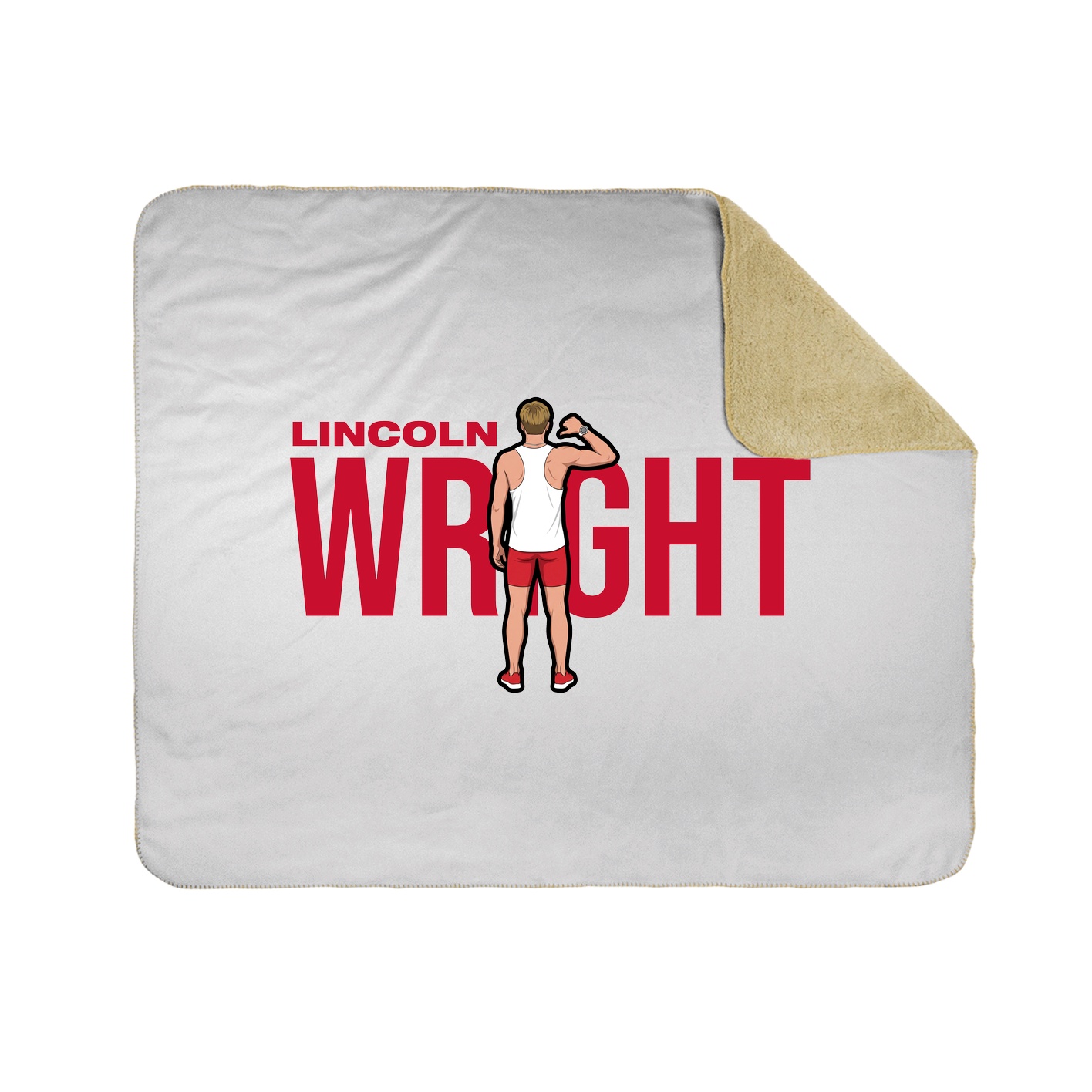 Throw Blanket — Player Name in White