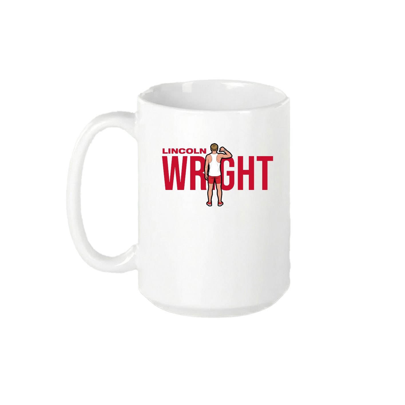 15oz Coffee Mug — Player Name in White