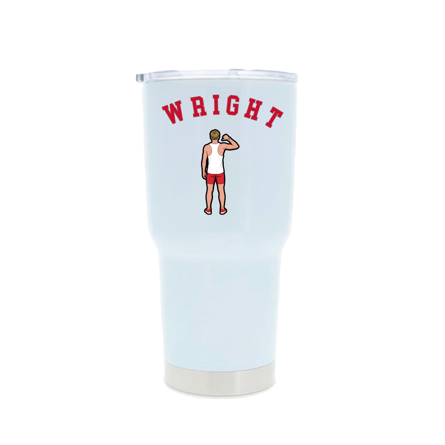 30oz Stainless Steel Tumbler — Shirsey Arch in White