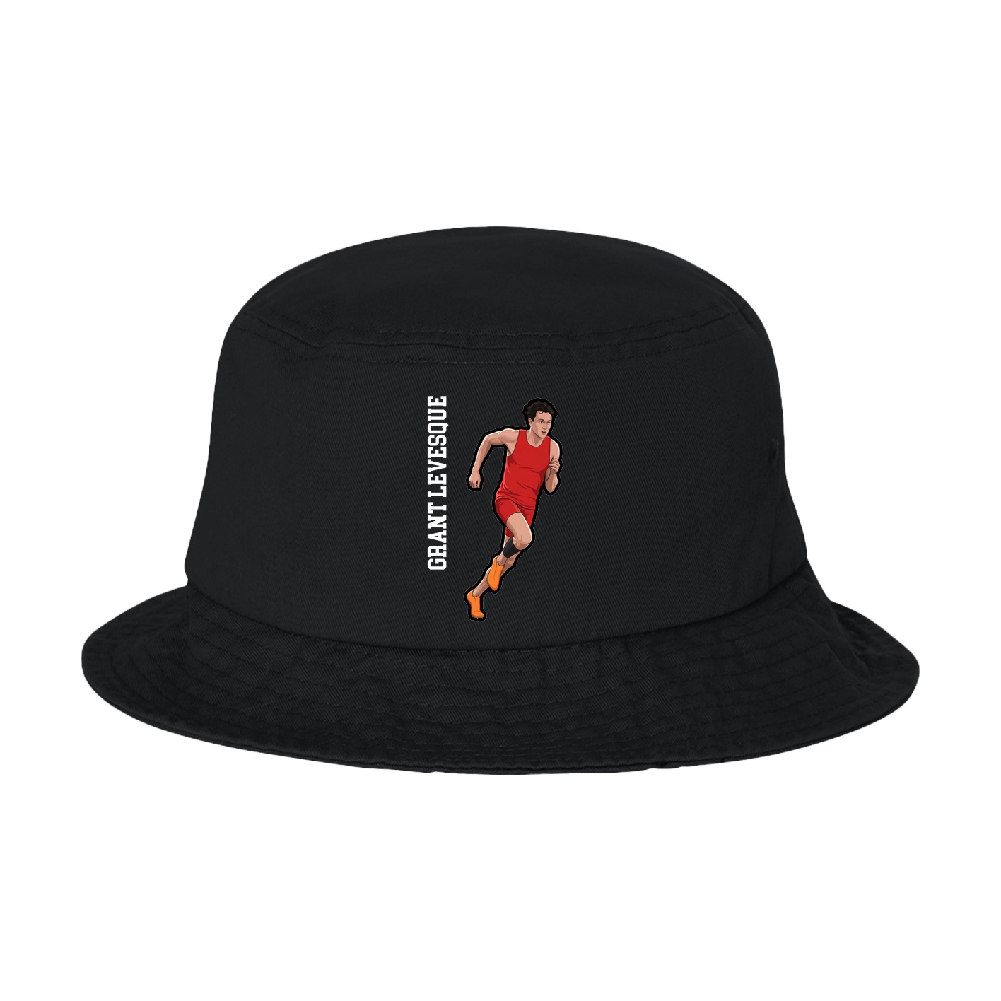 Bucket Cap — Name Vertical in Black