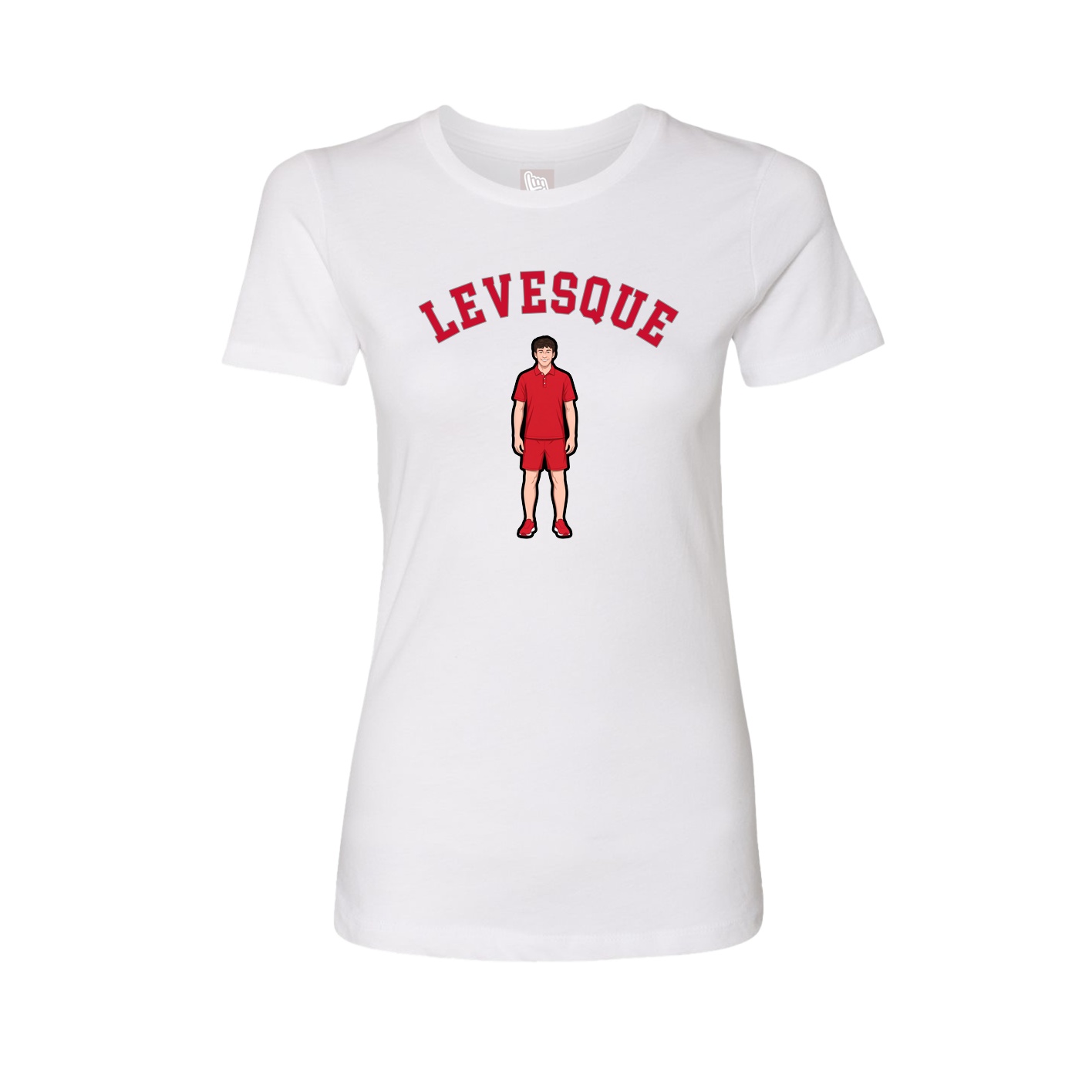 Fitted Women's Tee — Shirsey Arch in White