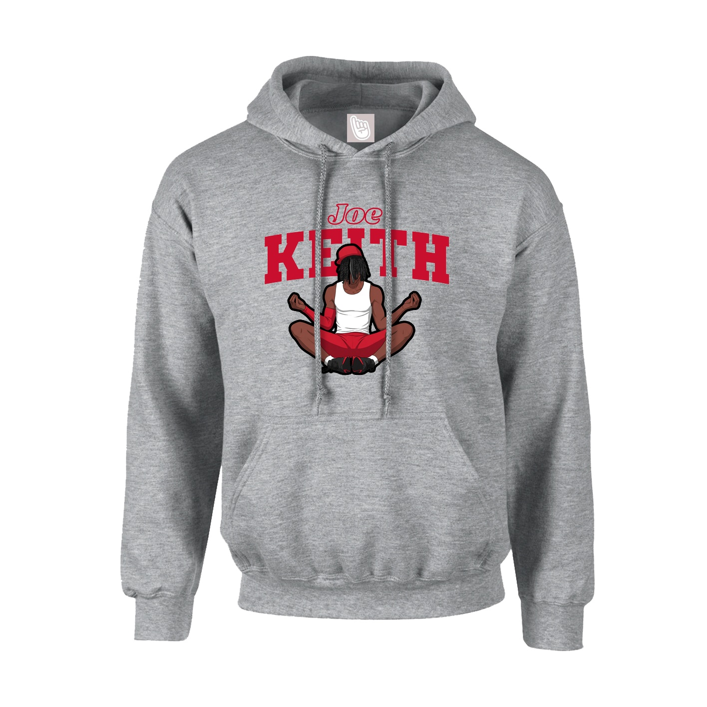 Youth Hoodie — Name Arch in Grey