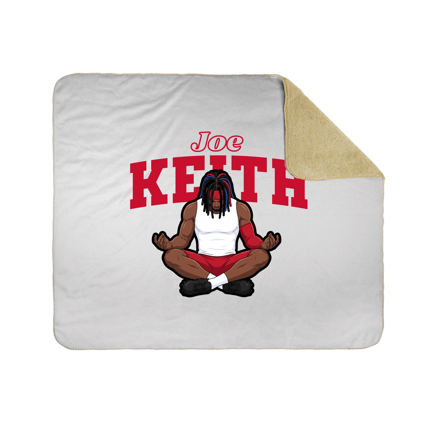 Throw Blanket — Name Arch in White