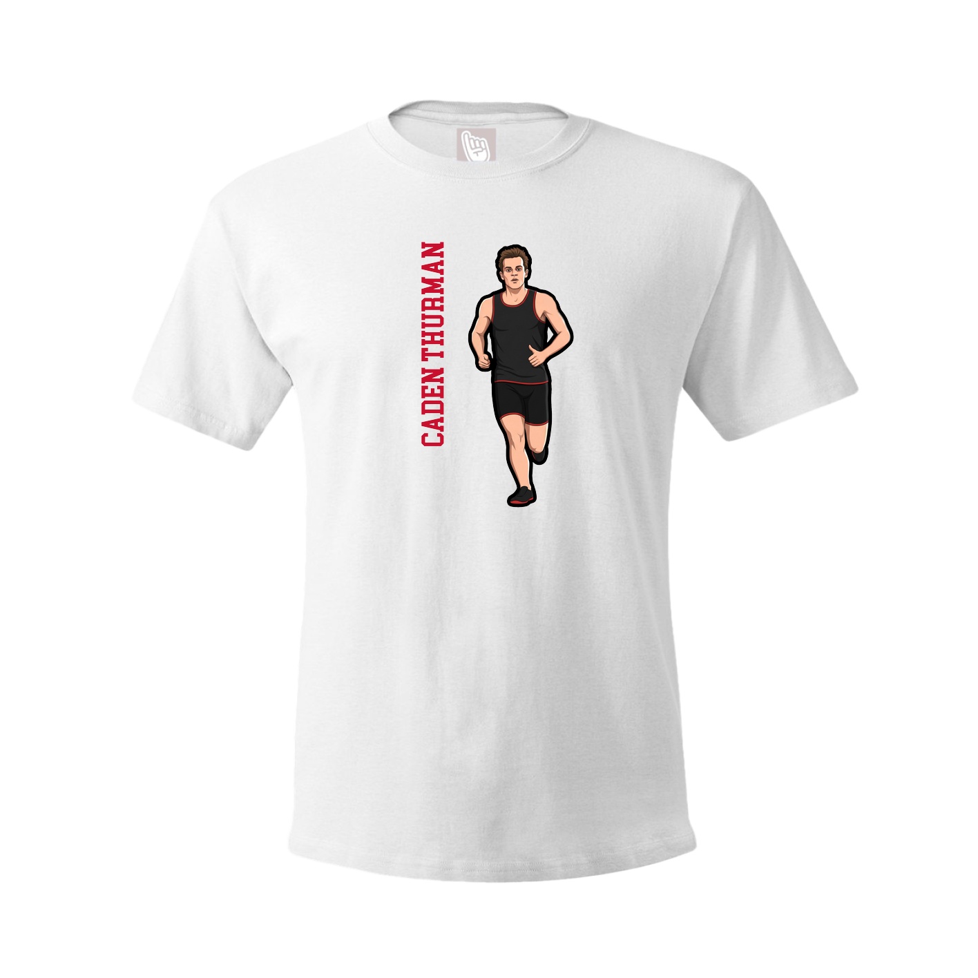 Tee — Name Vertical in White