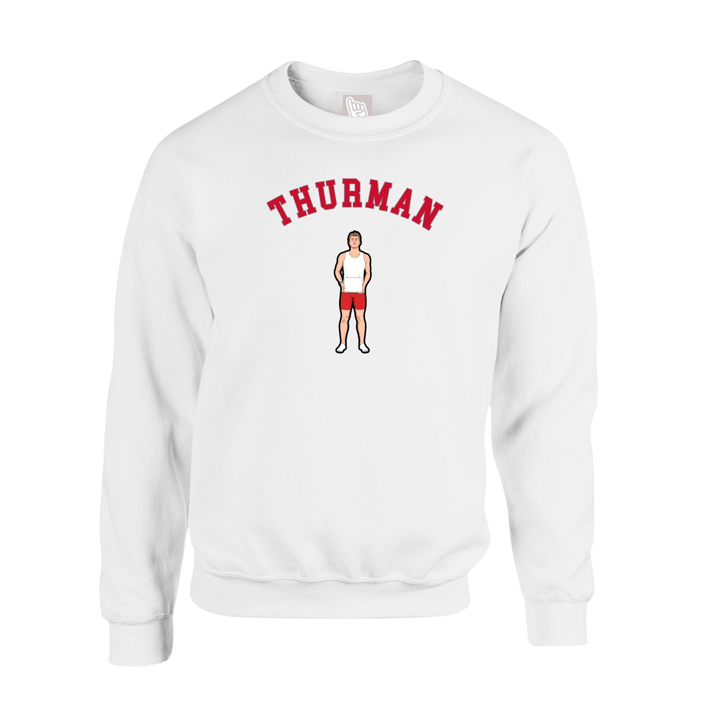 Fleece Crew — Shirsey Arch in White