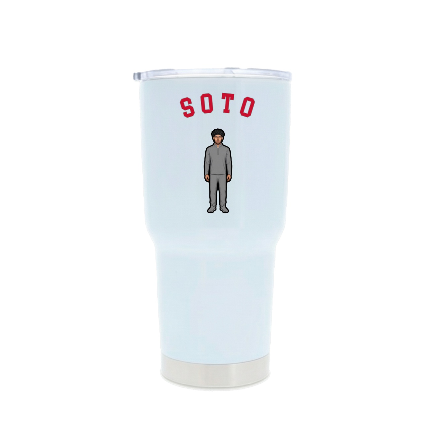 30oz Stainless Steel Tumbler — Shirsey Arch in White