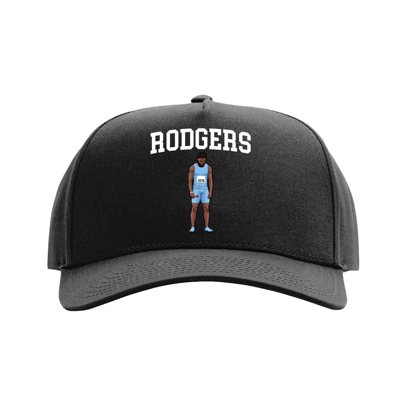 Full Fabric Five-Panel Champ Cap — Shirsey in Black