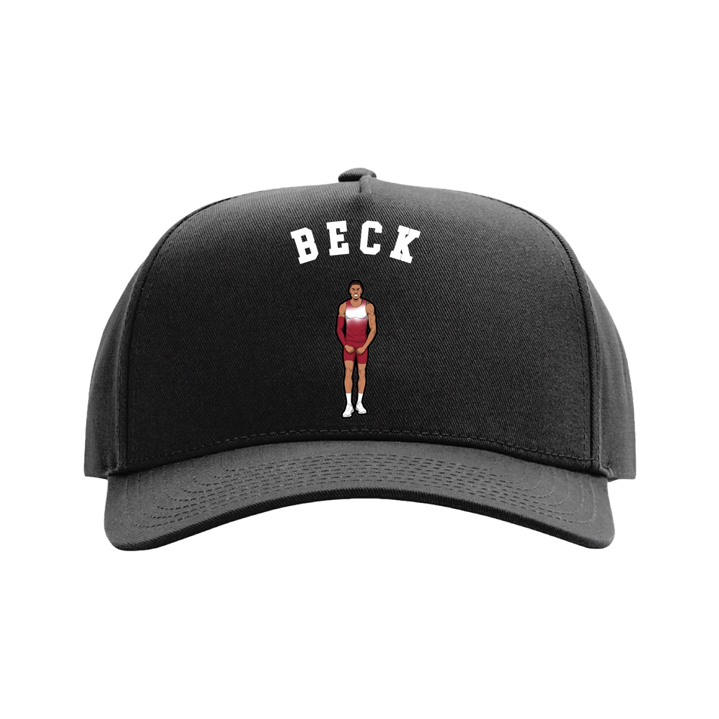 Full Fabric Five-Panel Champ Cap — Shirsey Arch in Black