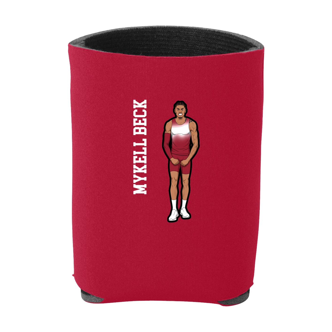 Can Holder — Name Vertical in Red
