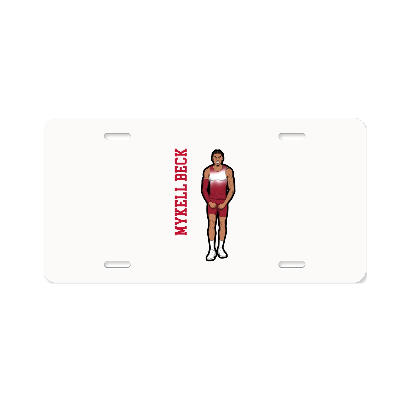 License Plate — Name Vertical in Classic