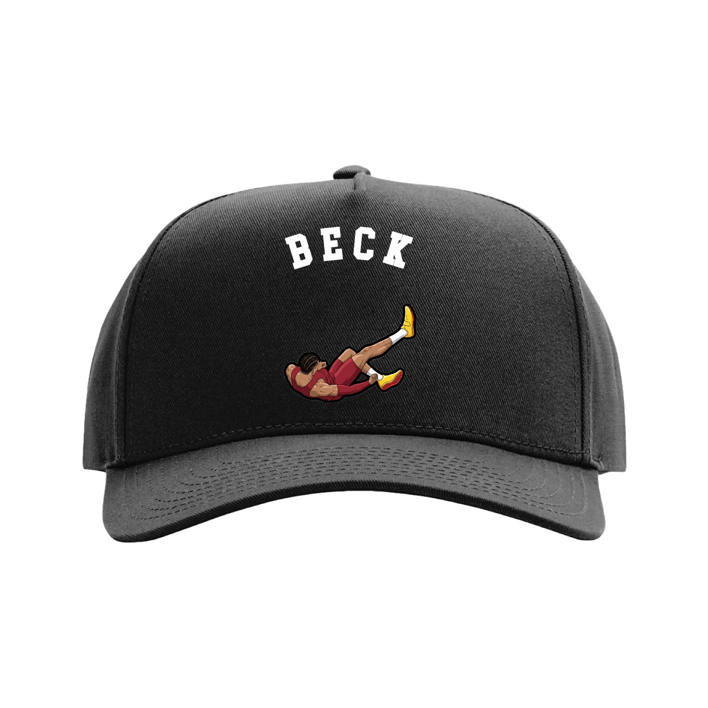 Full Fabric Five-Panel Champ Cap — Shirsey Arch in Black