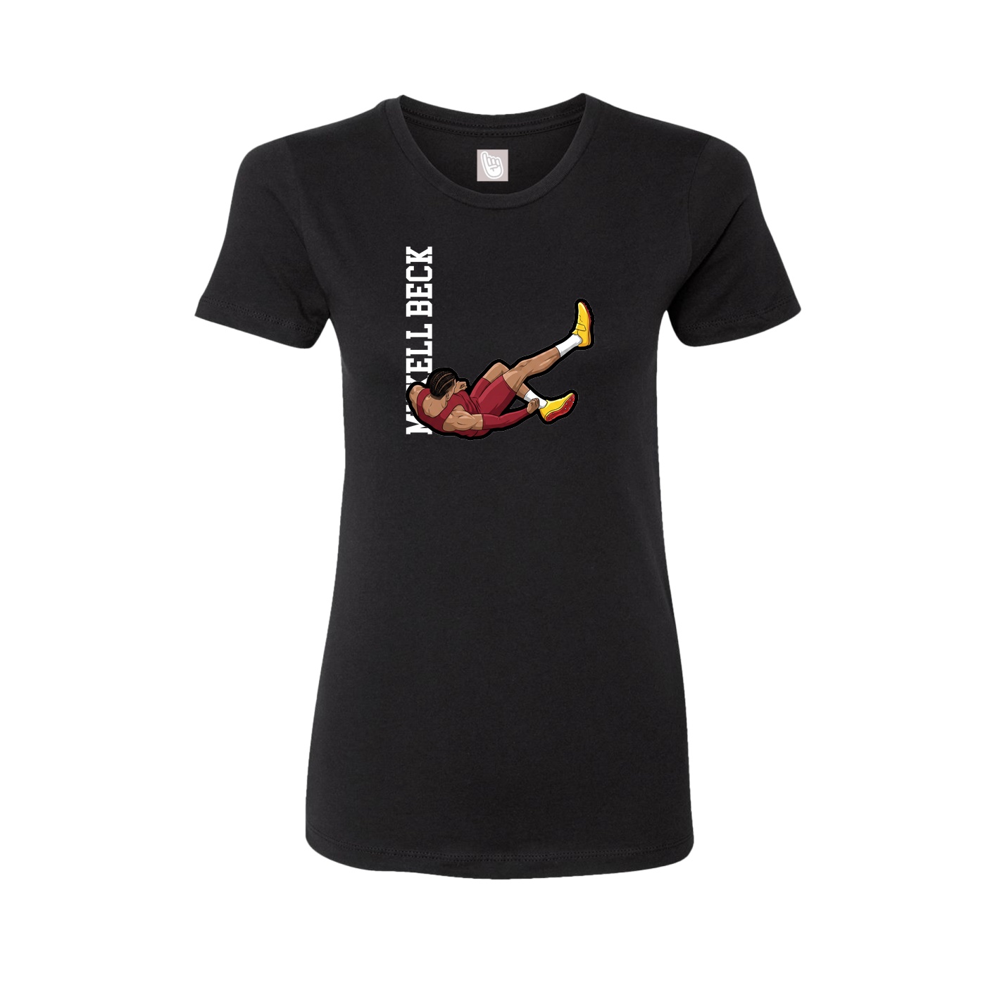 Womens Tee — Name Vertical in Black