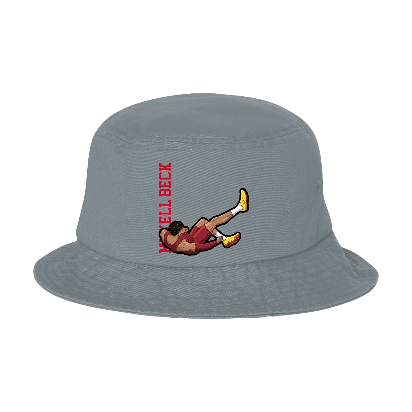 Bucket Cap — Name Vertical in Grey