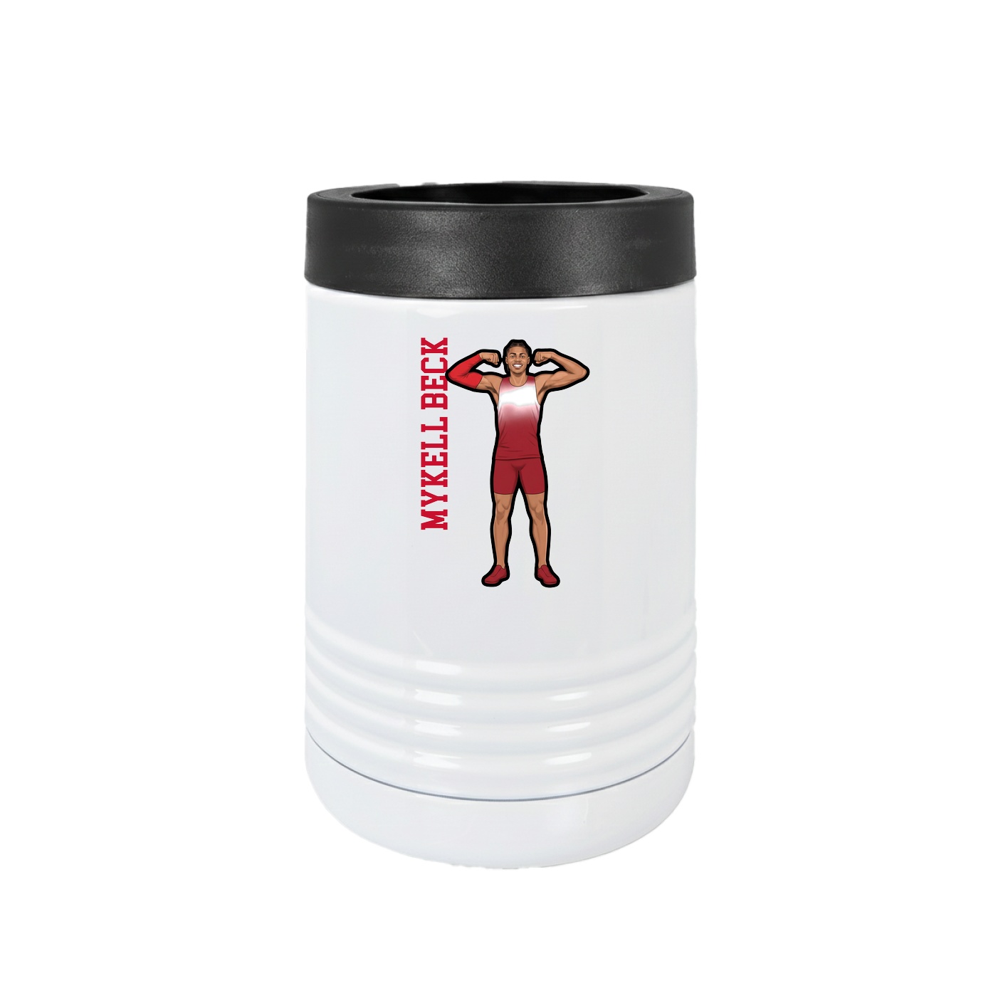 Beverage Holder — Name Vertical in White