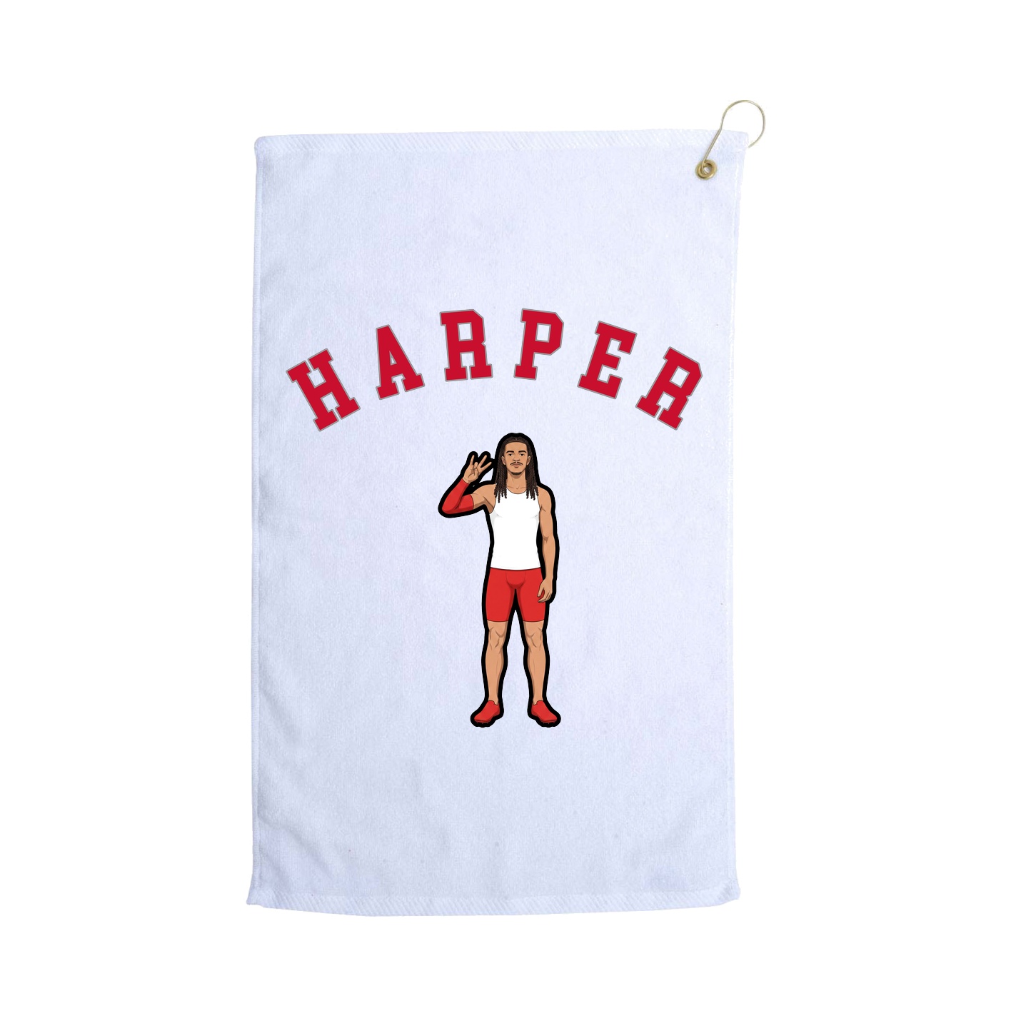 Golf Towel — Shirsey Arch in White