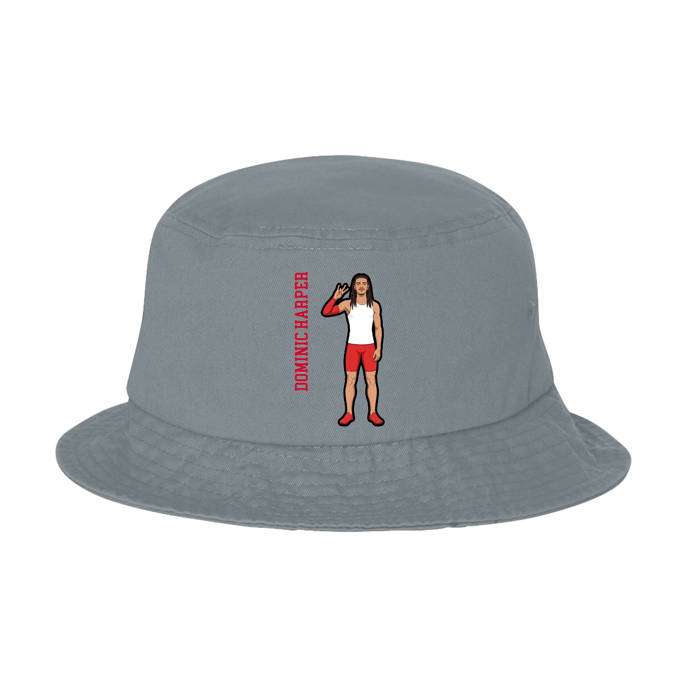 Bucket Cap — Name Vertical in Grey