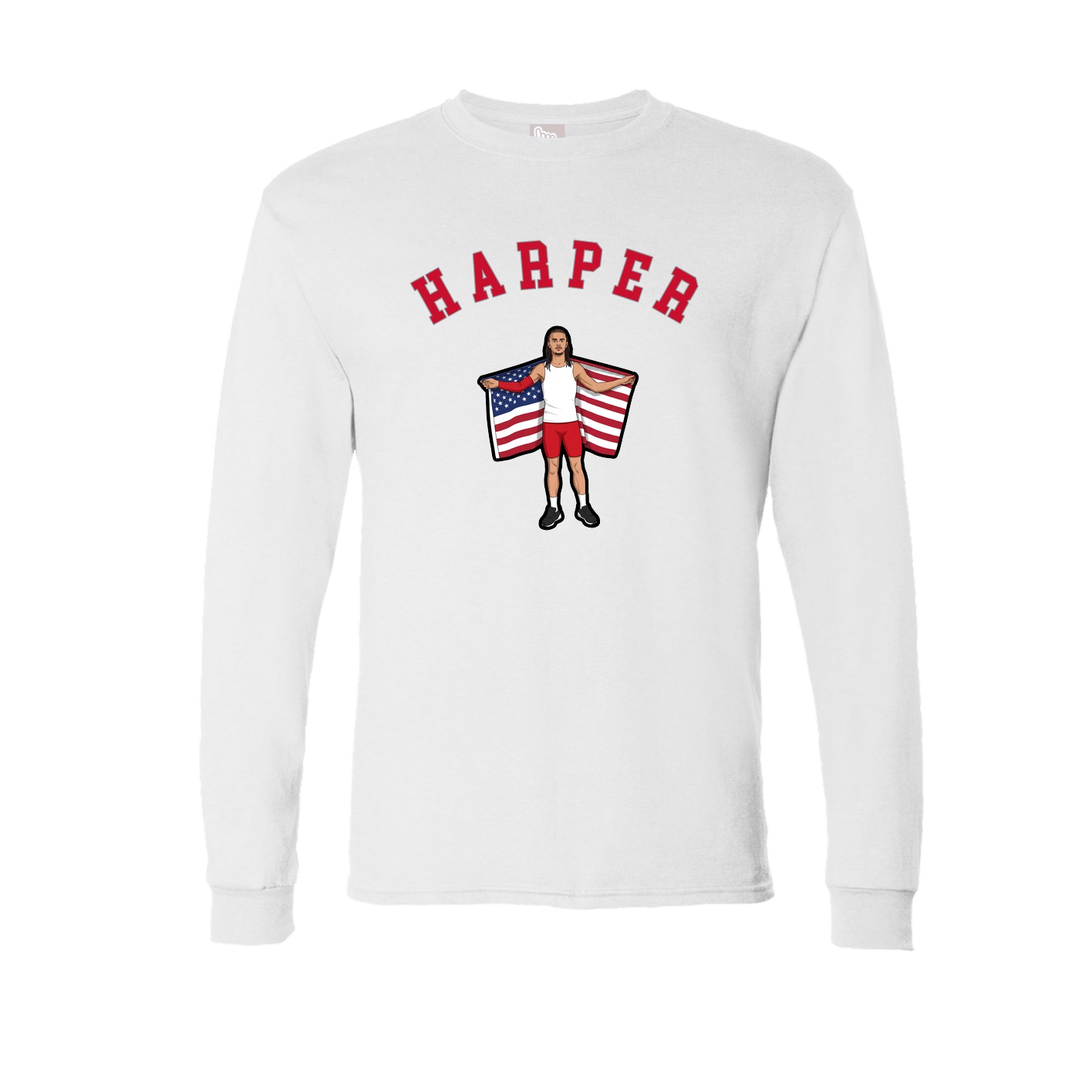 Long Sleeve Tee — Shirsey Arch in White
