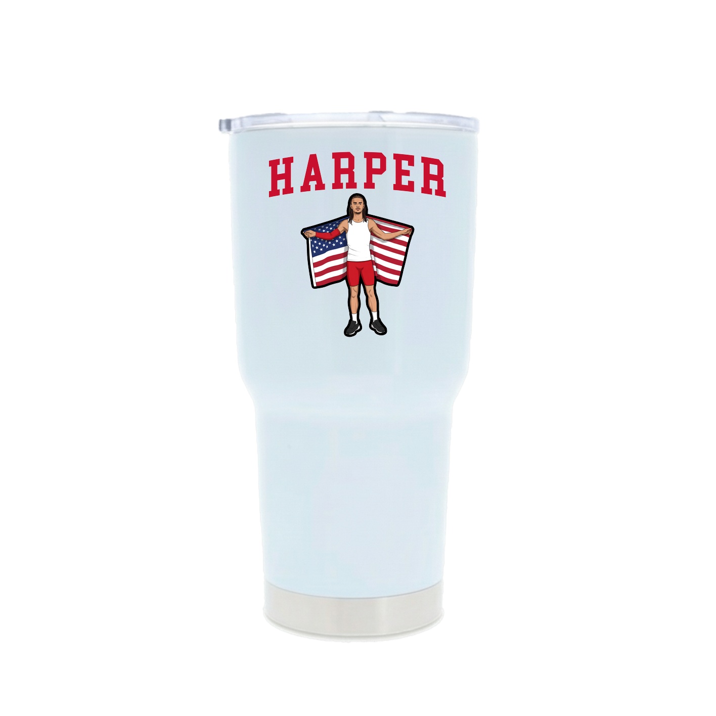 30oz Stainless Steel Tumbler — Shirsey in White