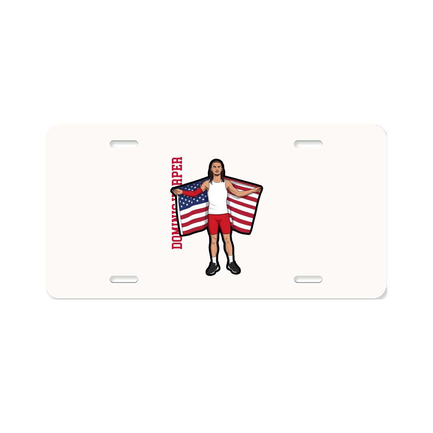 License Plate — Name Vertical in Classic