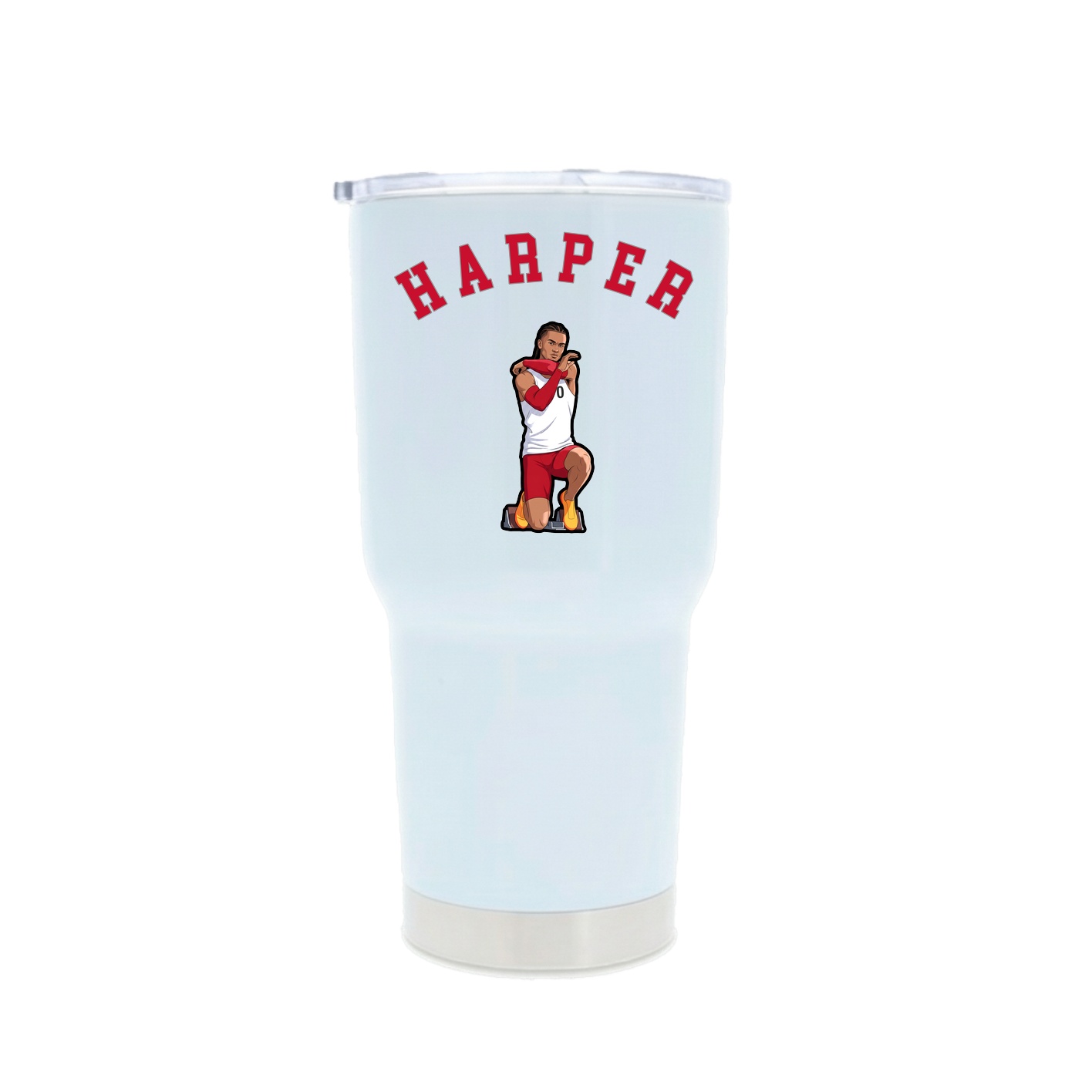 30oz Stainless Steel Tumbler — Shirsey Arch in White