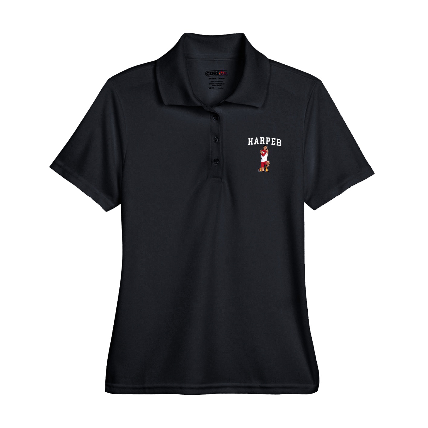 Womens Performance Polo — Shirsey in Black