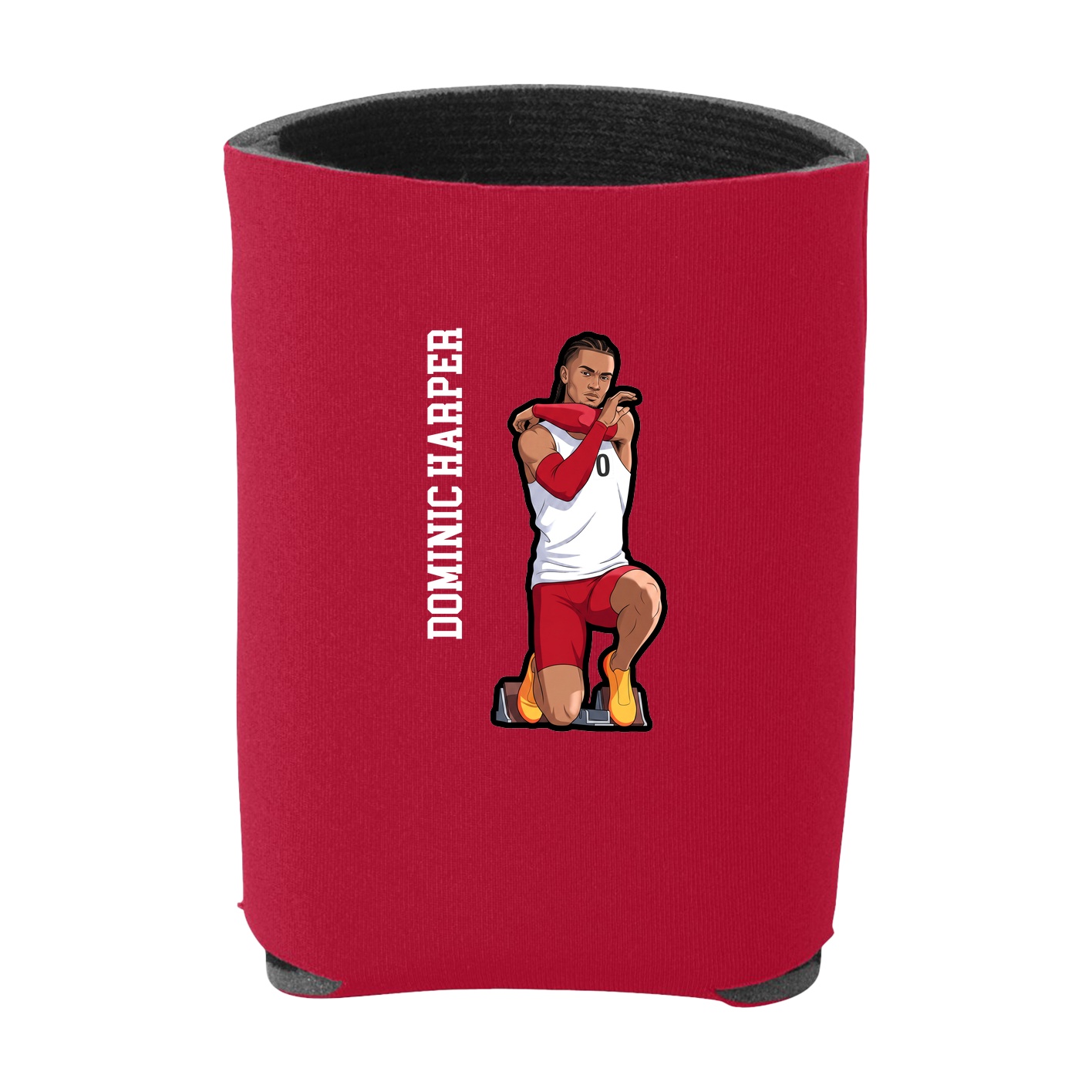 Can Holder — Name Vertical in Red