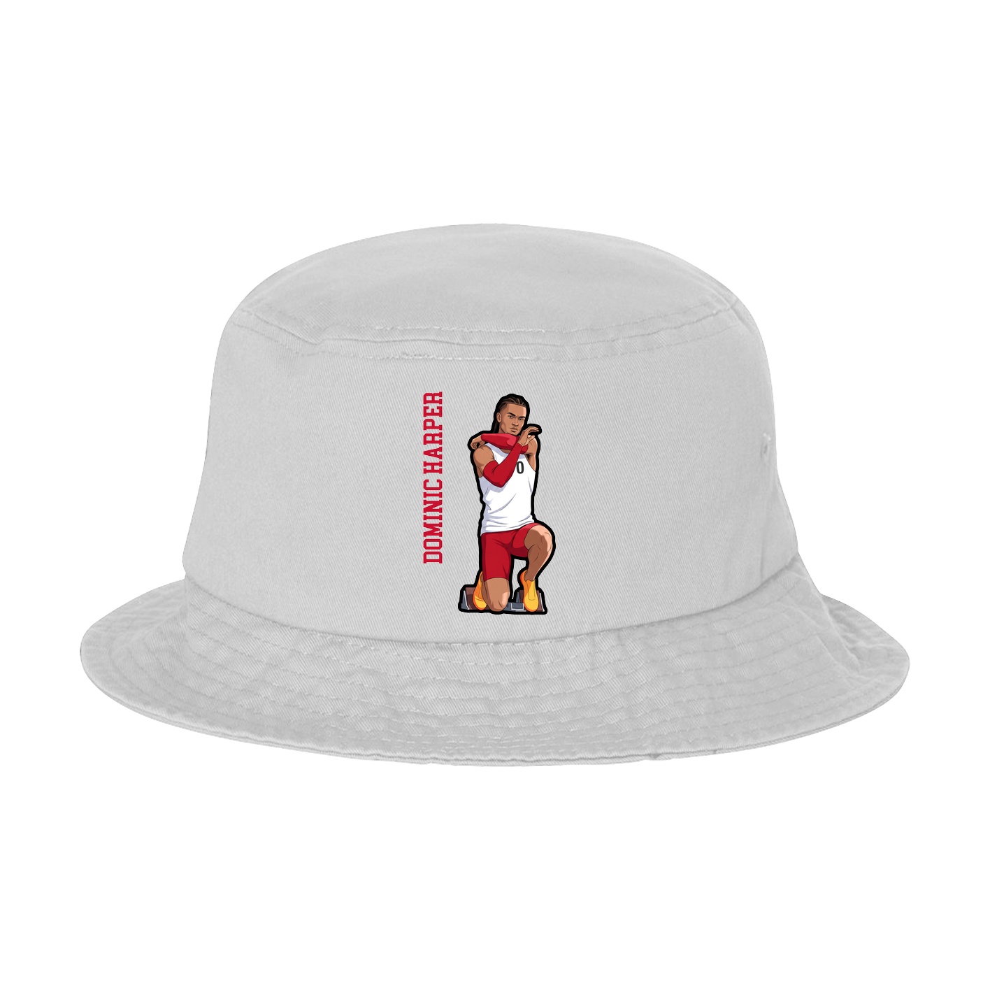 Bucket Cap — Name Vertical in White