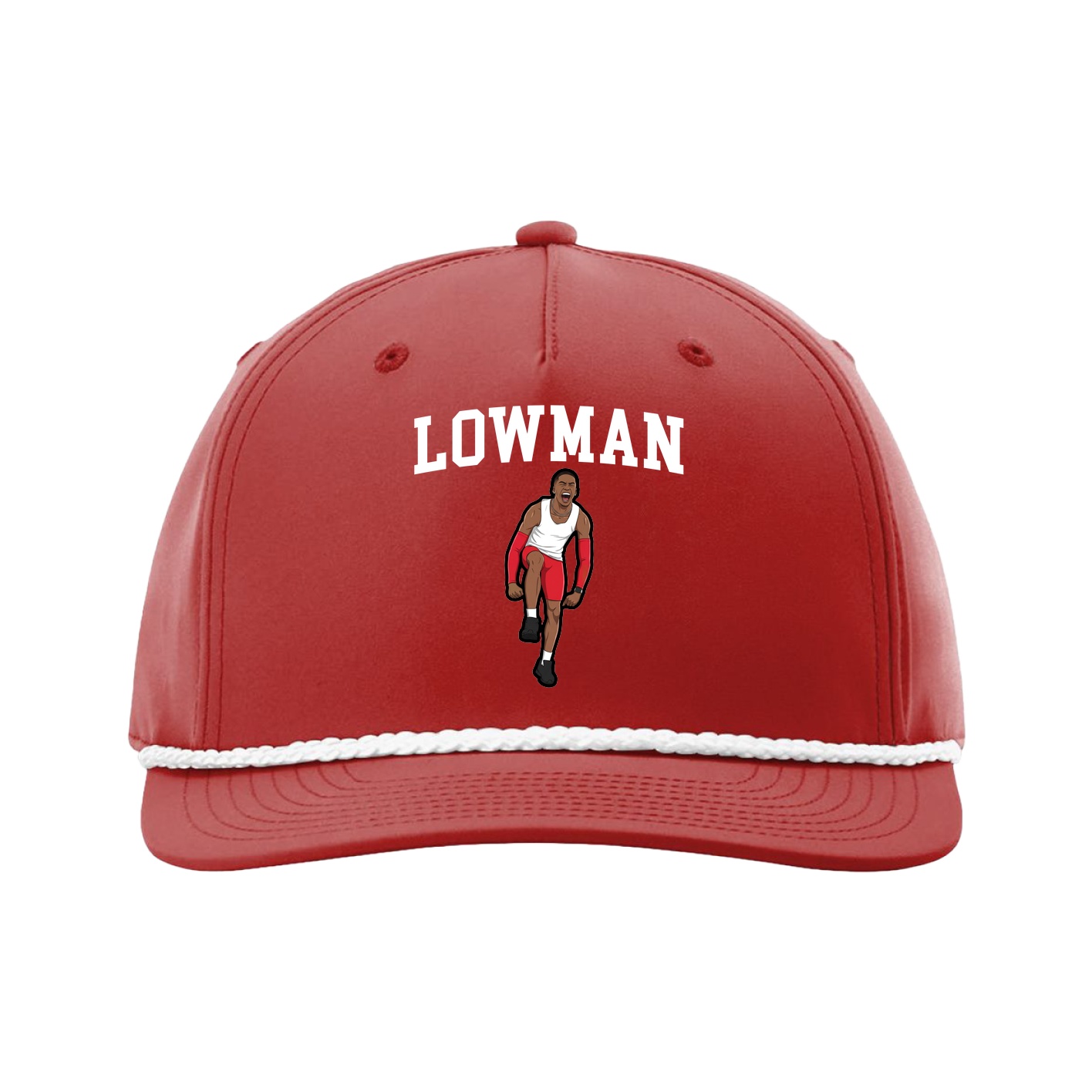 Five-Panel Classic Rope Cap — Shirsey in Red