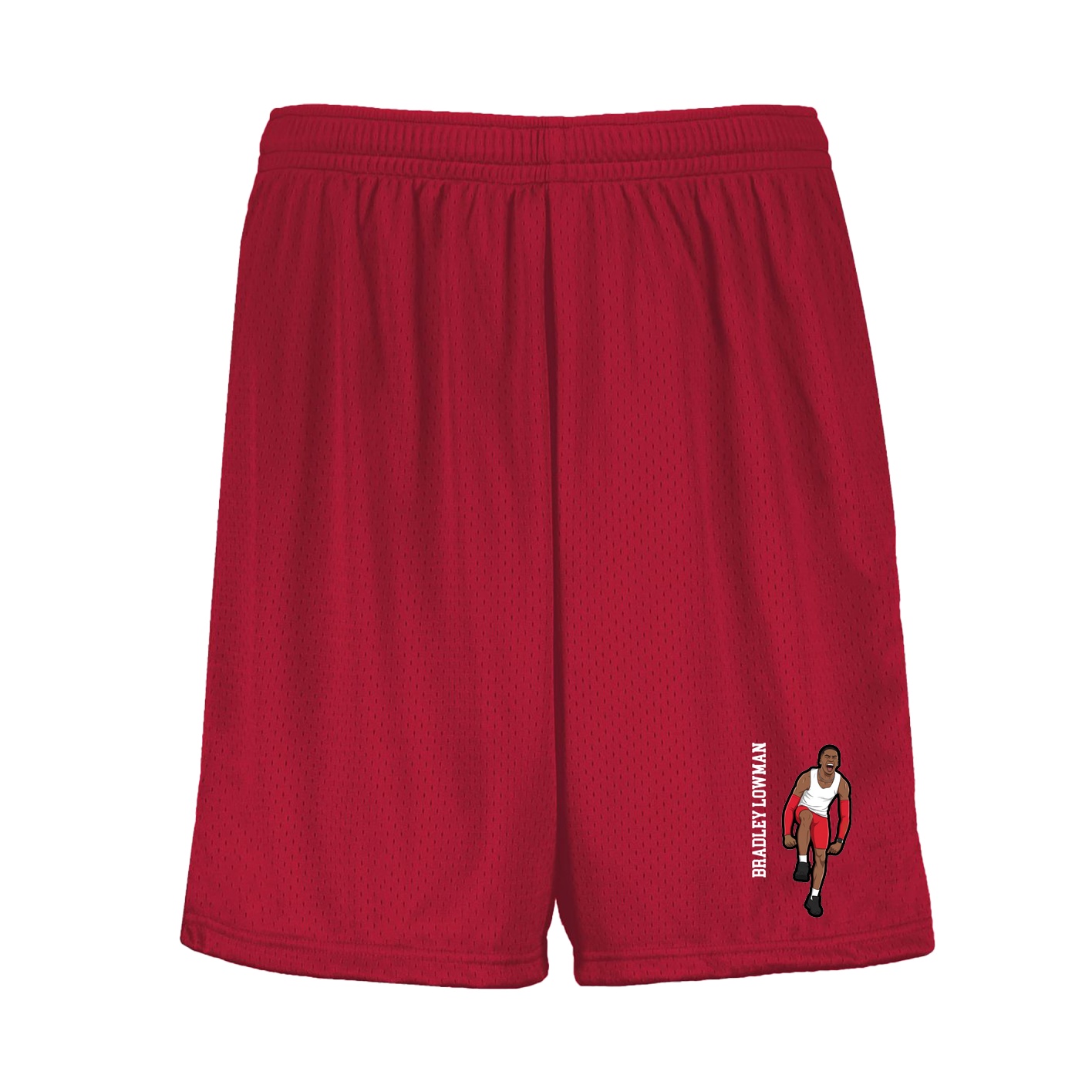 Shorts — Name Vertical in Red