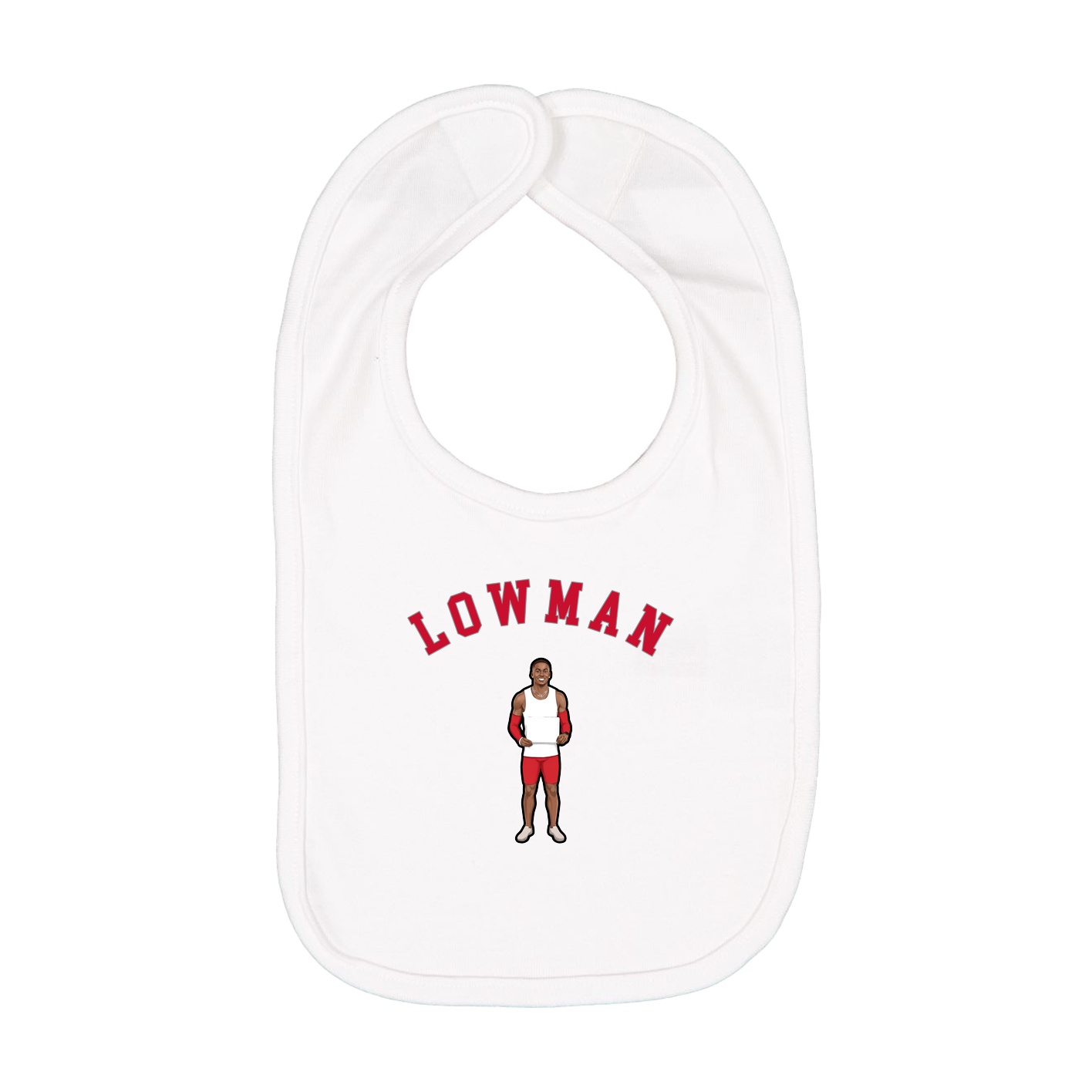Infant Bib — Shirsey Arch in White