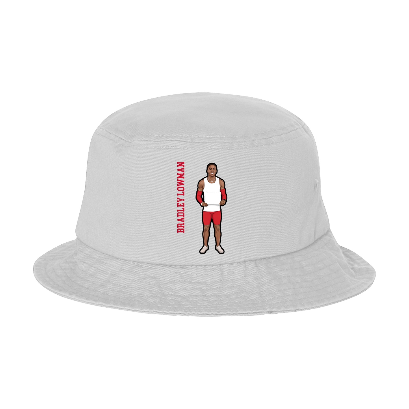 Bucket Cap — Name Vertical in White