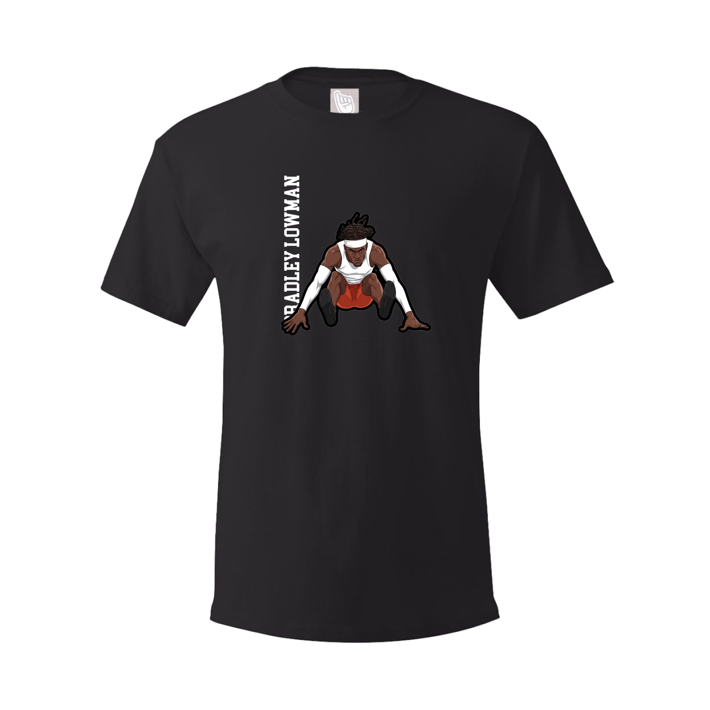 Youth Tee — Name Vertical in Black
