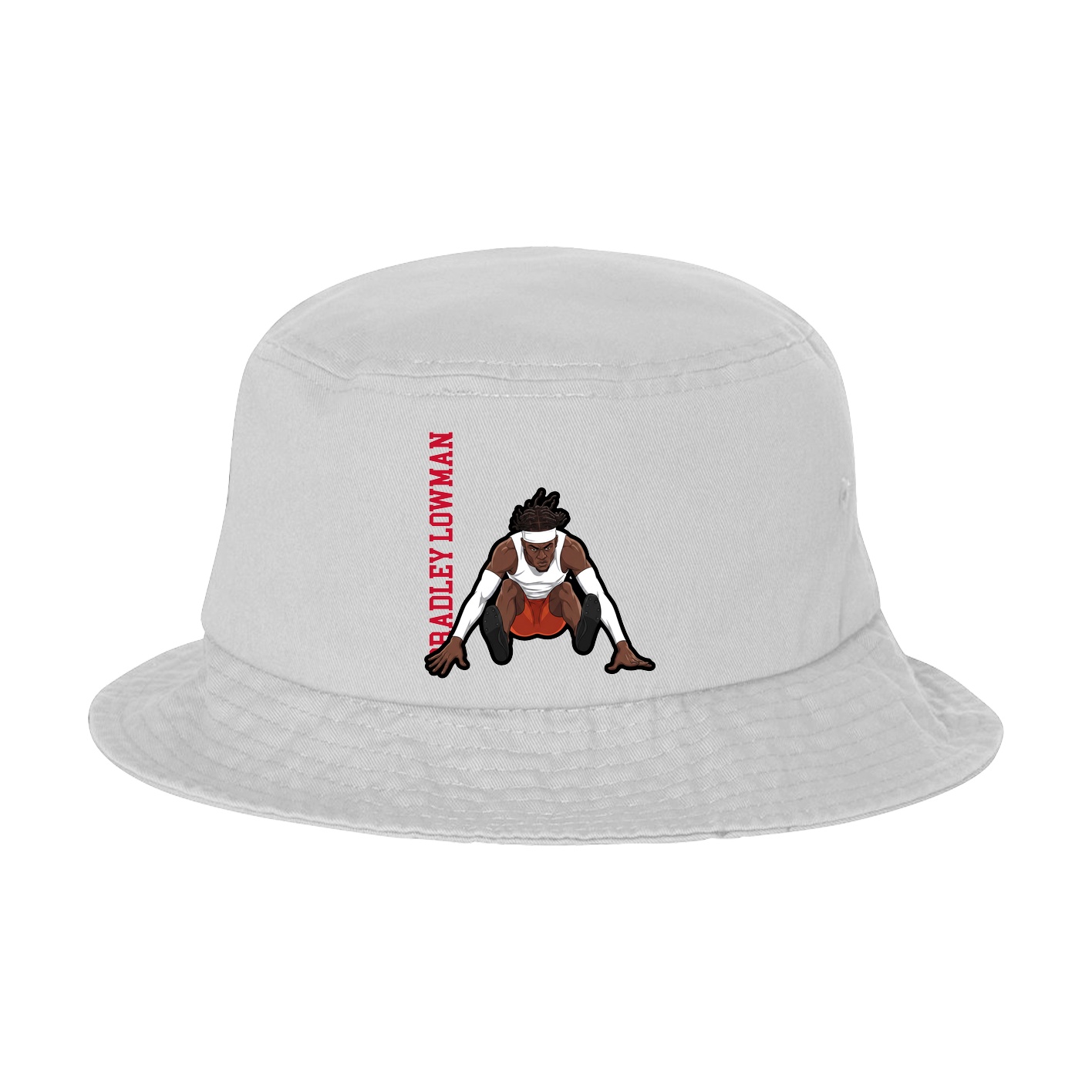 Bucket Cap — Name Vertical in White