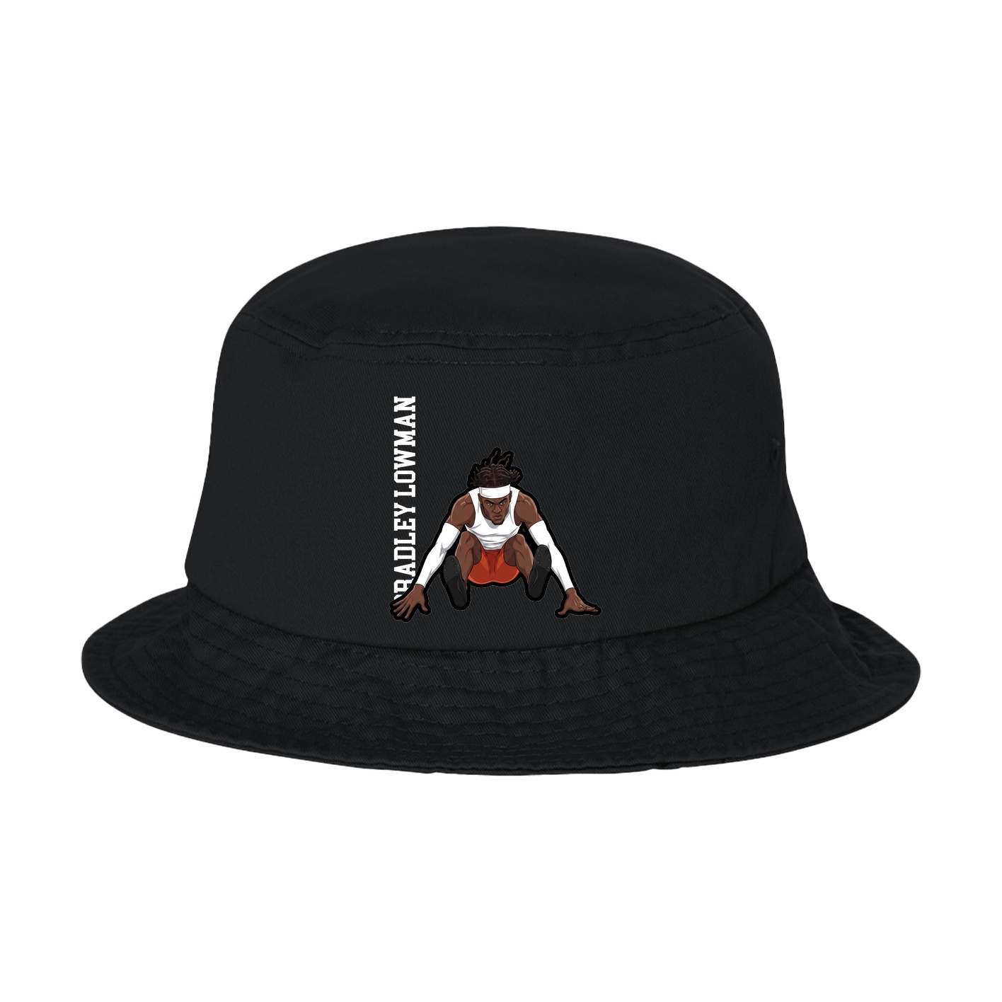 Bucket Cap — Name Vertical in Black