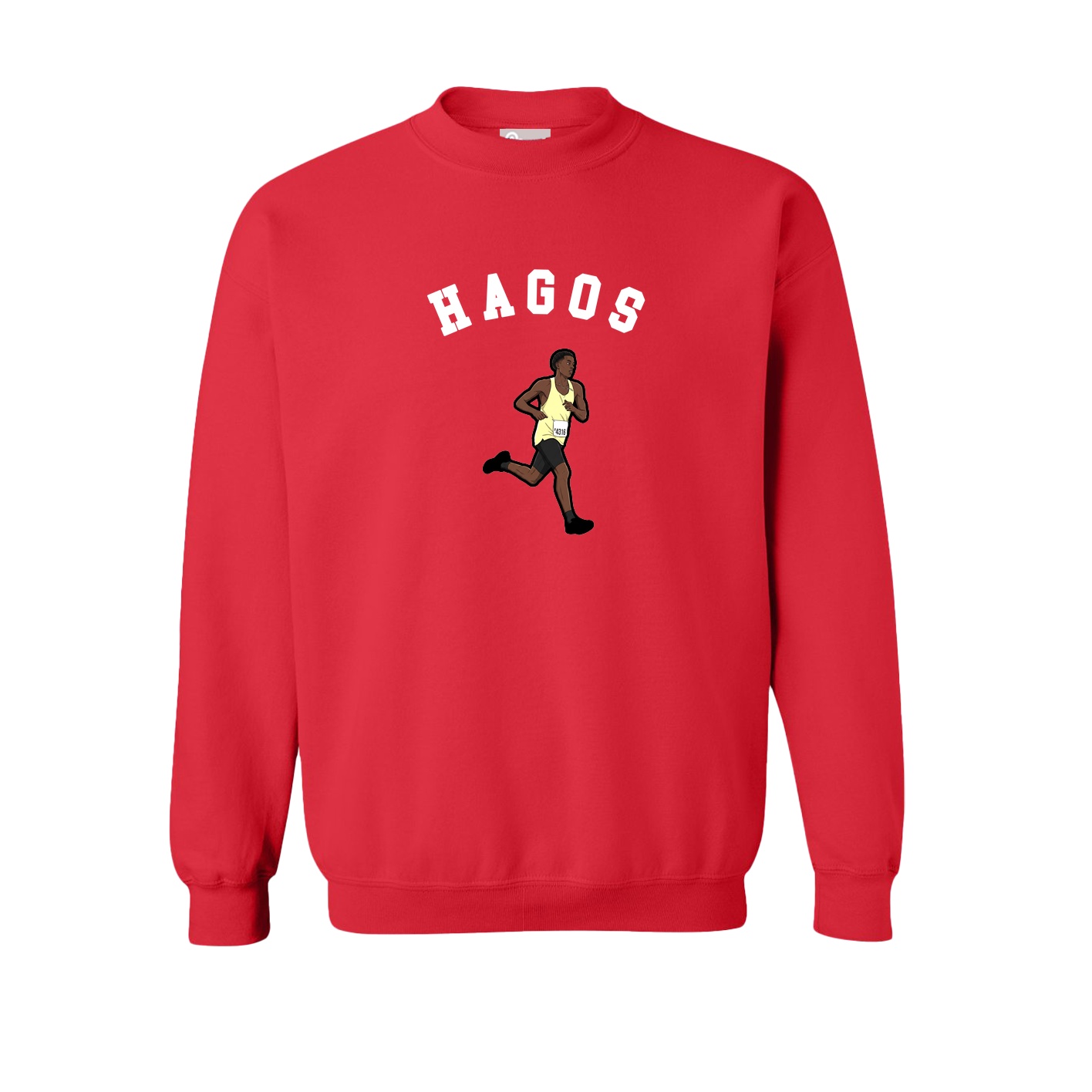 Fleece Crew — Shirsey Arch in Red