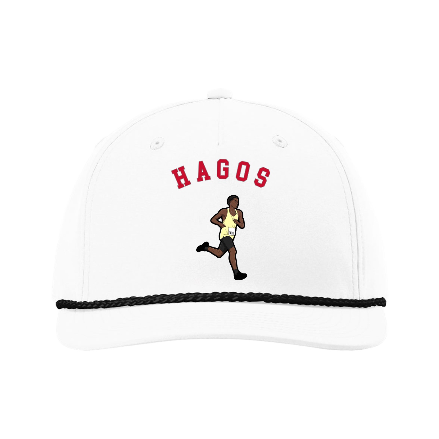 Five-Panel Classic Rope Cap — Shirsey Arch in White