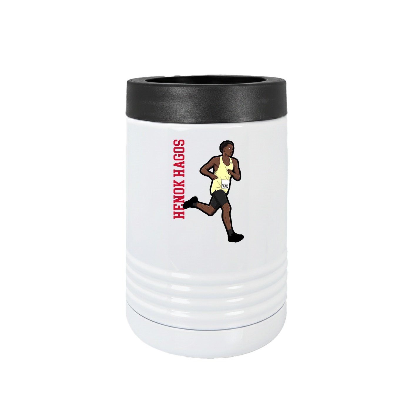 Beverage Holder — Name Vertical in White